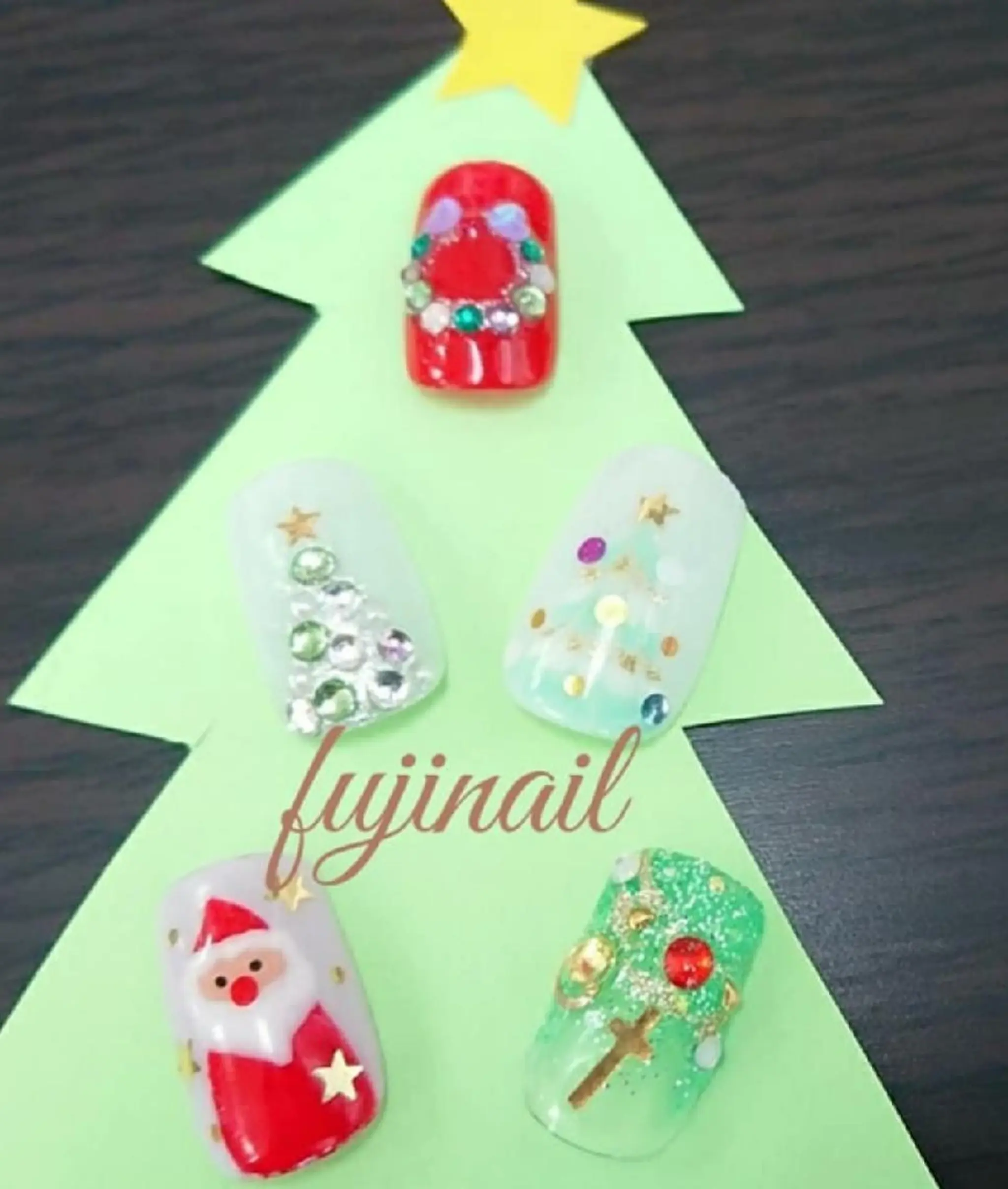 ネイル アートネイル 冬ネイル クリスマス fujinail(バーバーフジノ)所属・藤野 智美のネイルデザイン