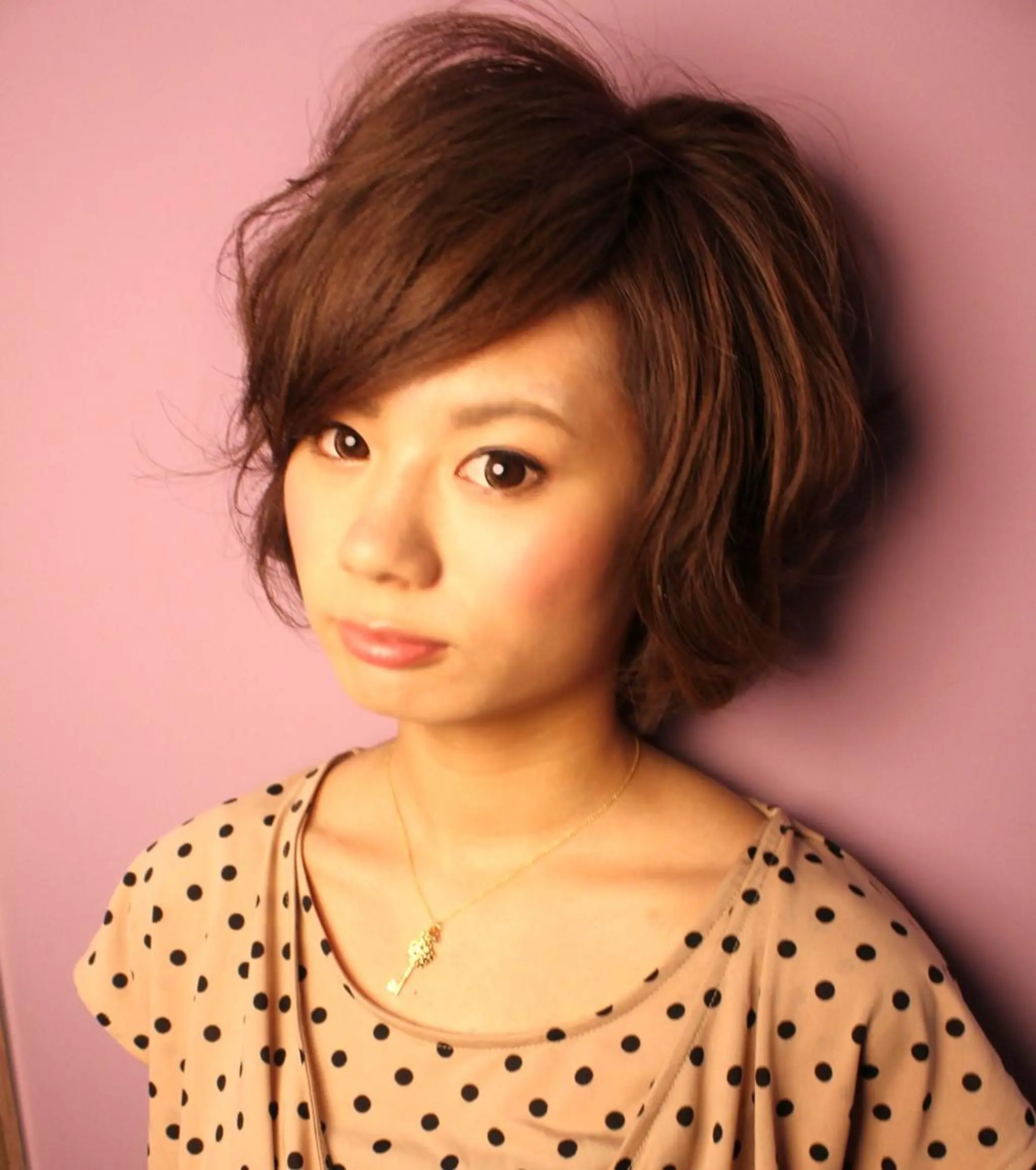 ショート カラー パーマ 細川 亮のヘアスタイル