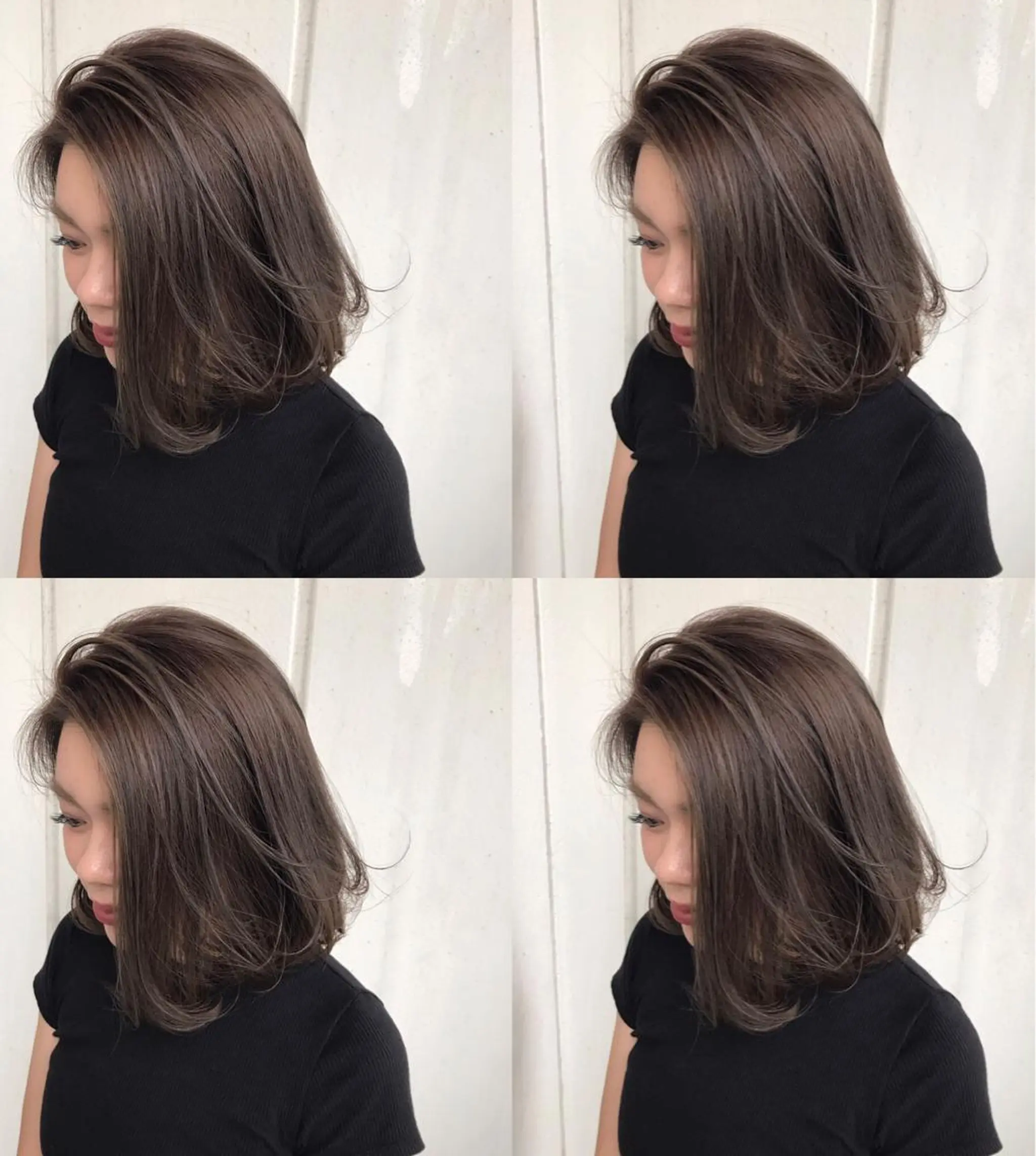 ショート カラー パーマ アッシュ アッシュグレー アッシュグレージュ グレージュ ハイライトカラー 井坂 弘人のヘアスタイル