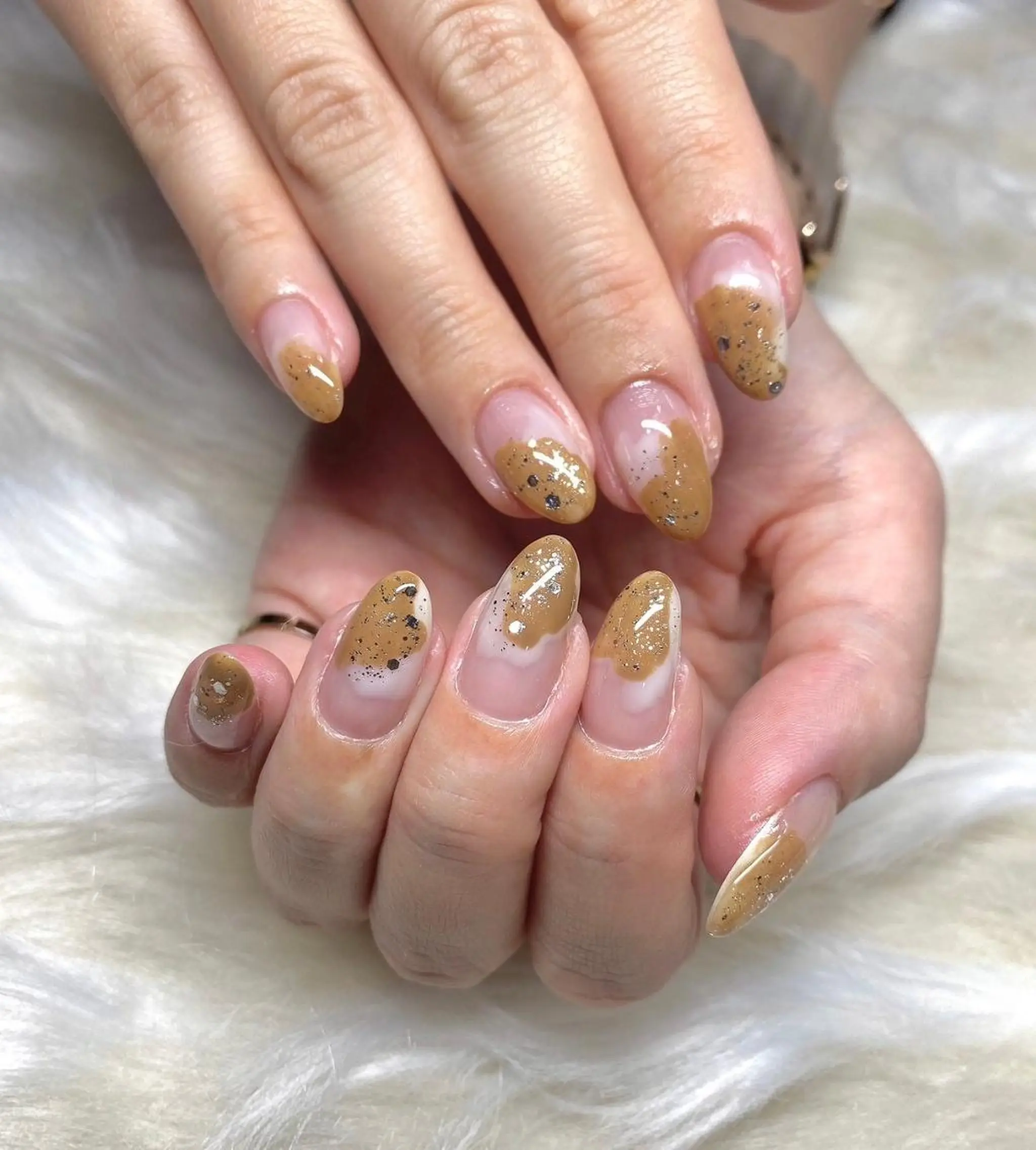 ネイル 長さ出し フレンチネイル ジェルネイル グラデーション 韓国ネイル ハンドネイル Nail&eye Belire 新宿のネイルデザイン