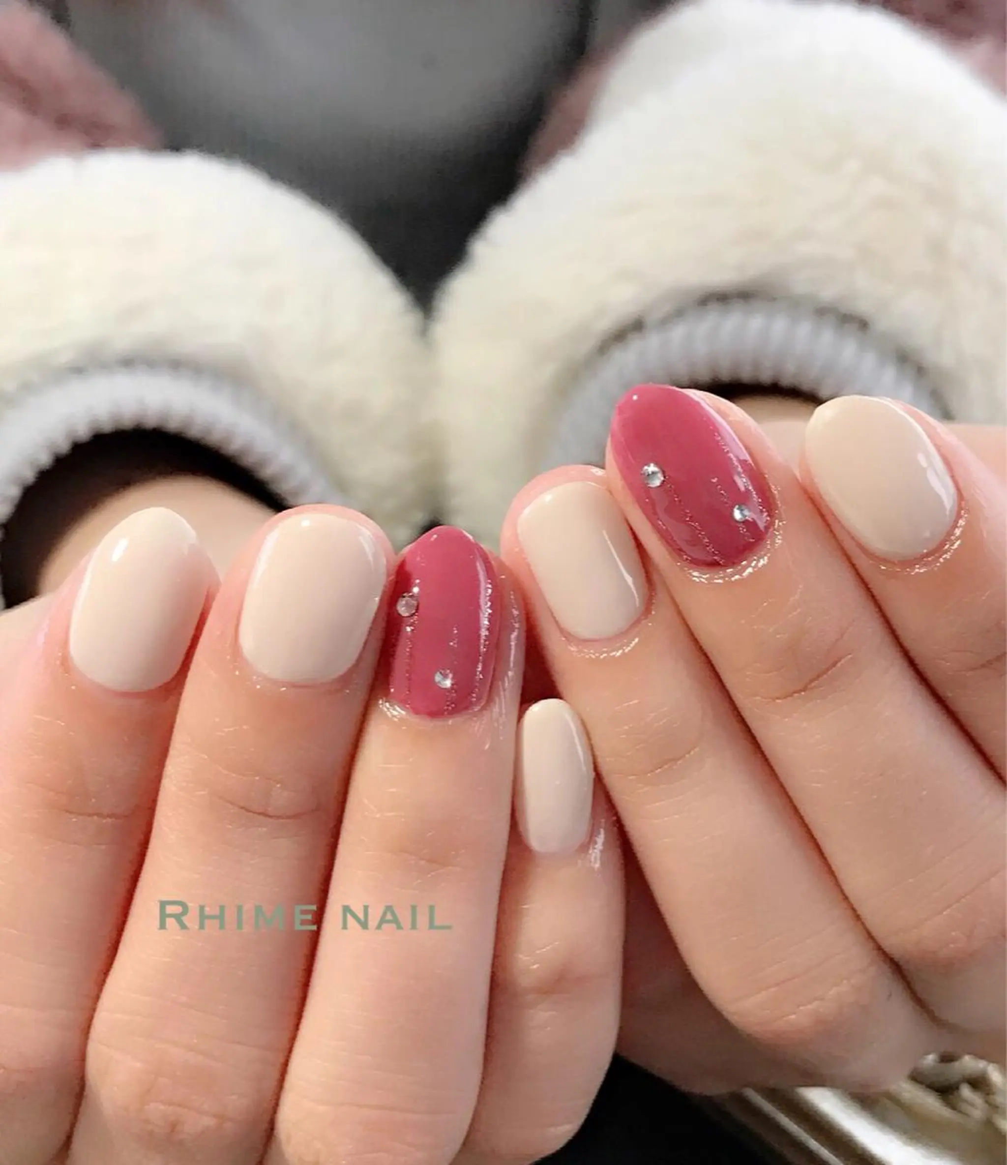 ネイル オフィスネイル シンプルネイル Rhime nail ライムネイルのネイルデザイン