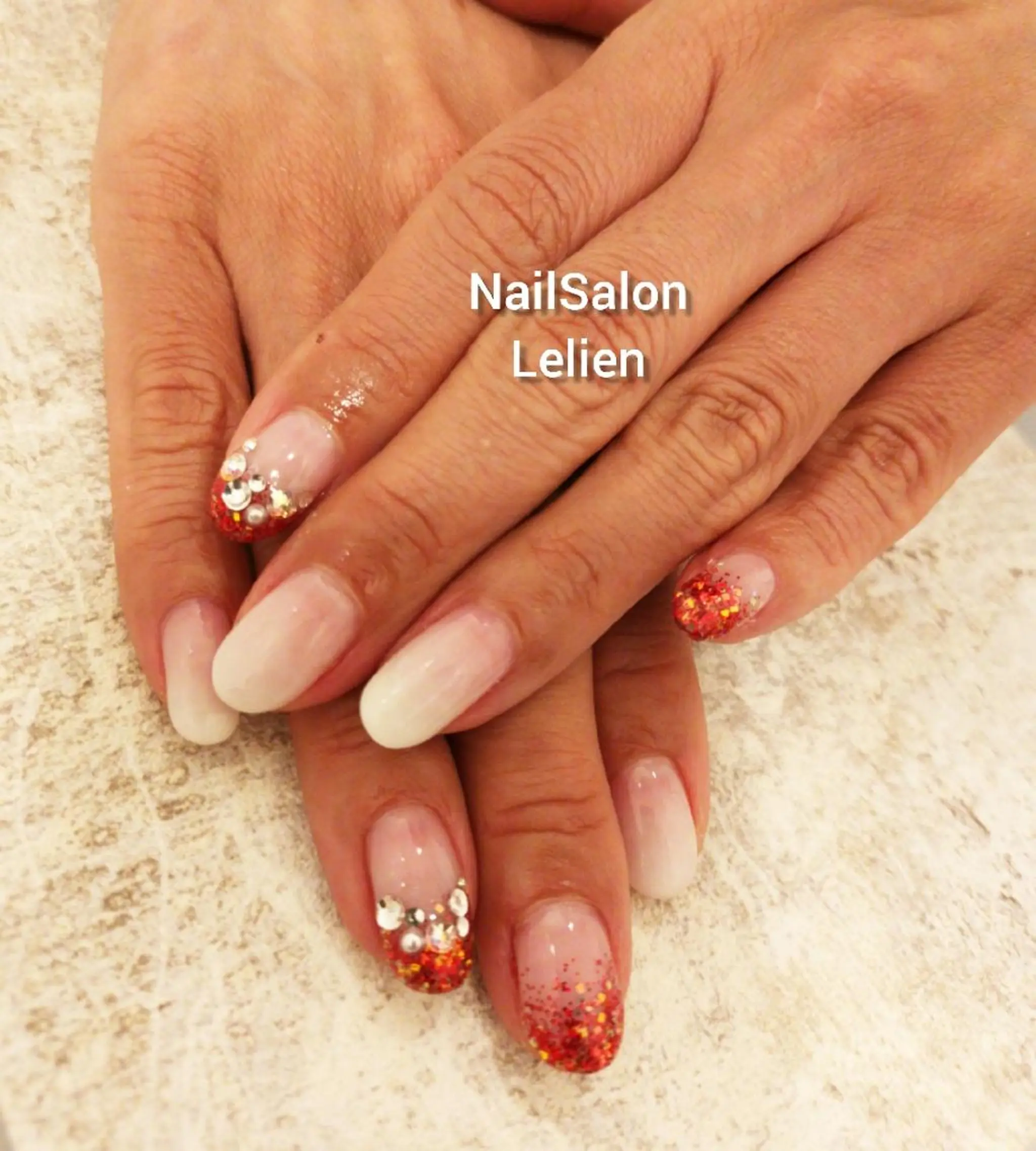 ネイル グラデーション 赤色 人気エリア💖完全個室【ルリエ】所属・ネイルサロン Lelienルリエのネイルデザイン