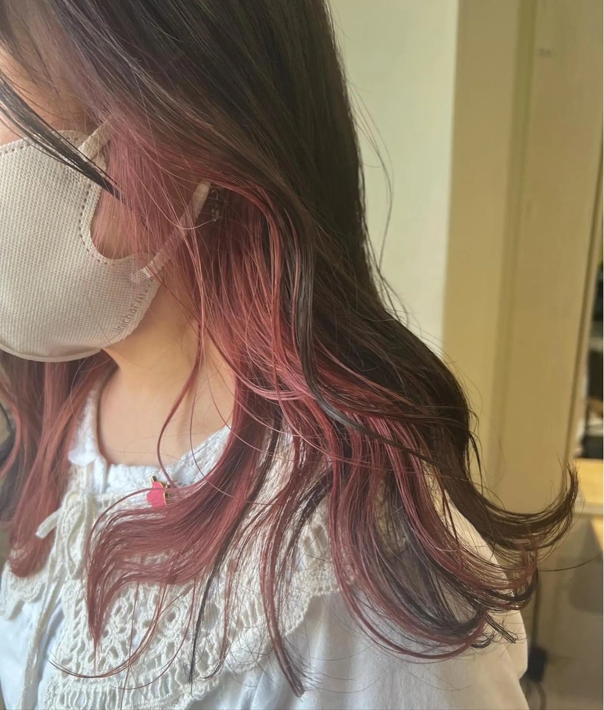 セミロング カラー ブリーチ デザインカラー インナーカラー ピンクカラー ボブ 🌈デザインヘア職人 Kaede🌈のヘアスタイル