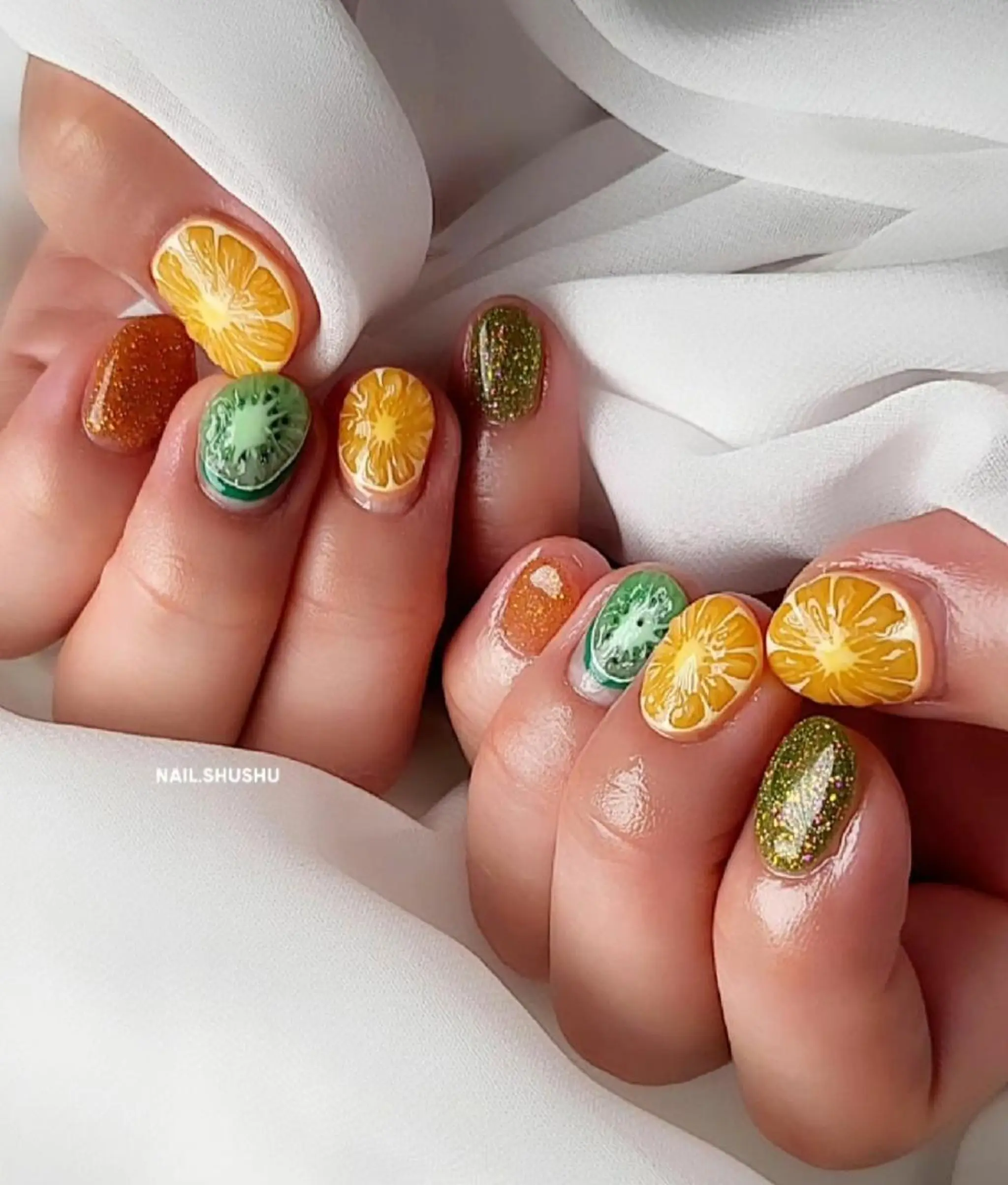 ネイル 持ち込み ニュアンスネイル ワンカラーネイル シンプルネイル 夏ネイル 3dパーツ/流行り 👧shushu❤️のネイルデザイン