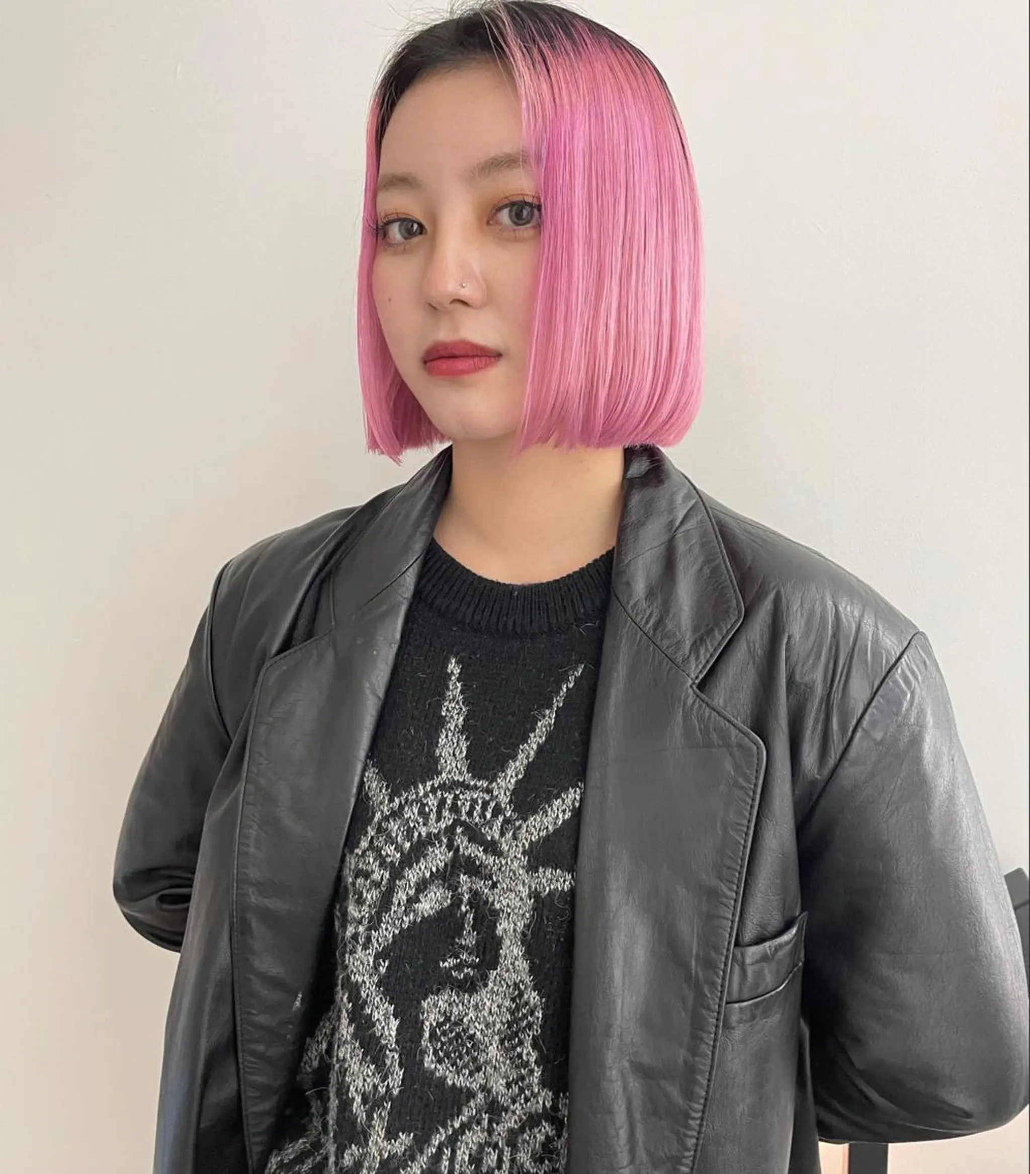 ミディアム カラー ピンクカラー ヘアカラー hair&nail ☯️アイリ☯️のネイルデザイン