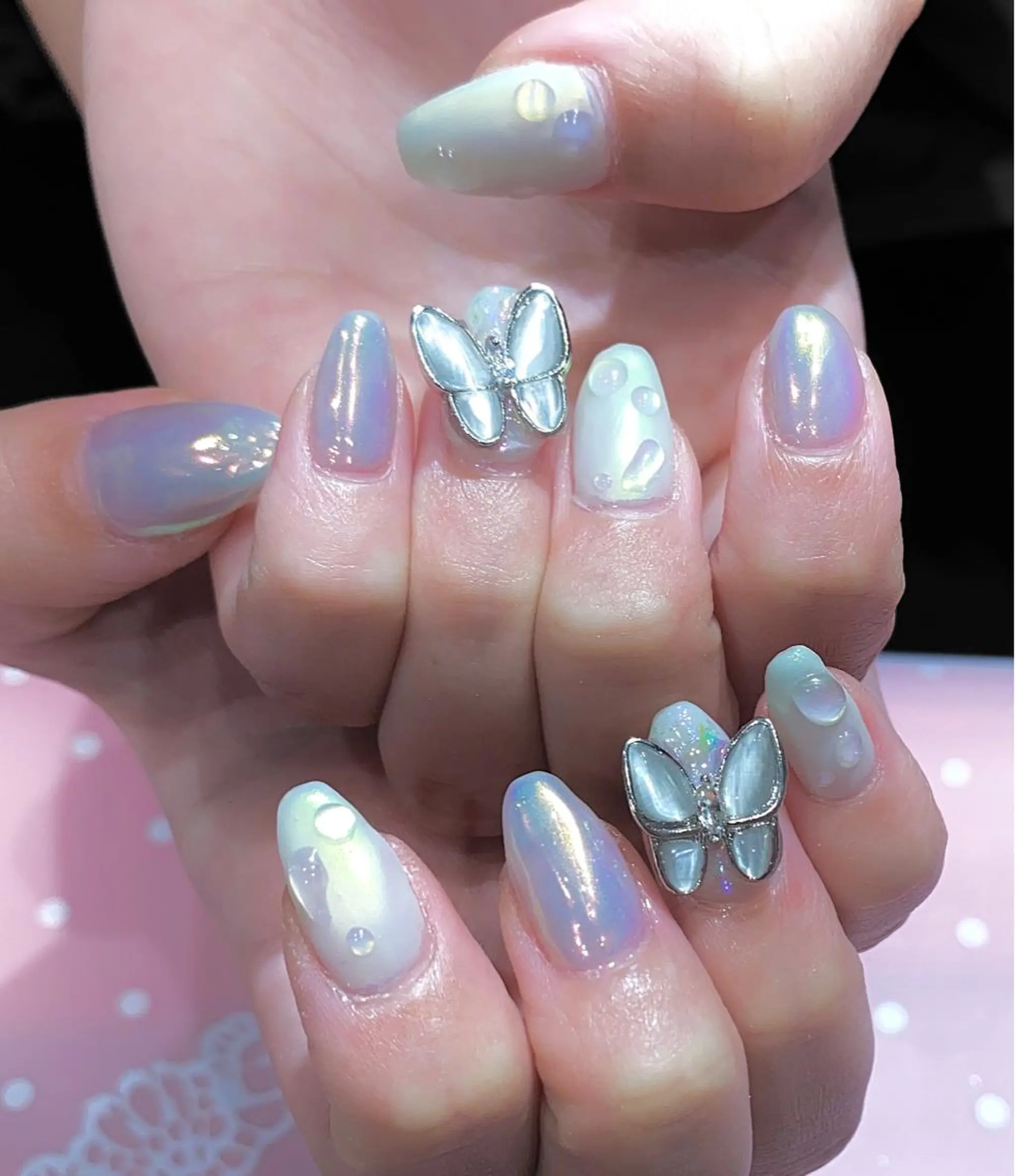 ネイル オーロラネイル VIST☆ ｍａｍｉのネイルデザイン