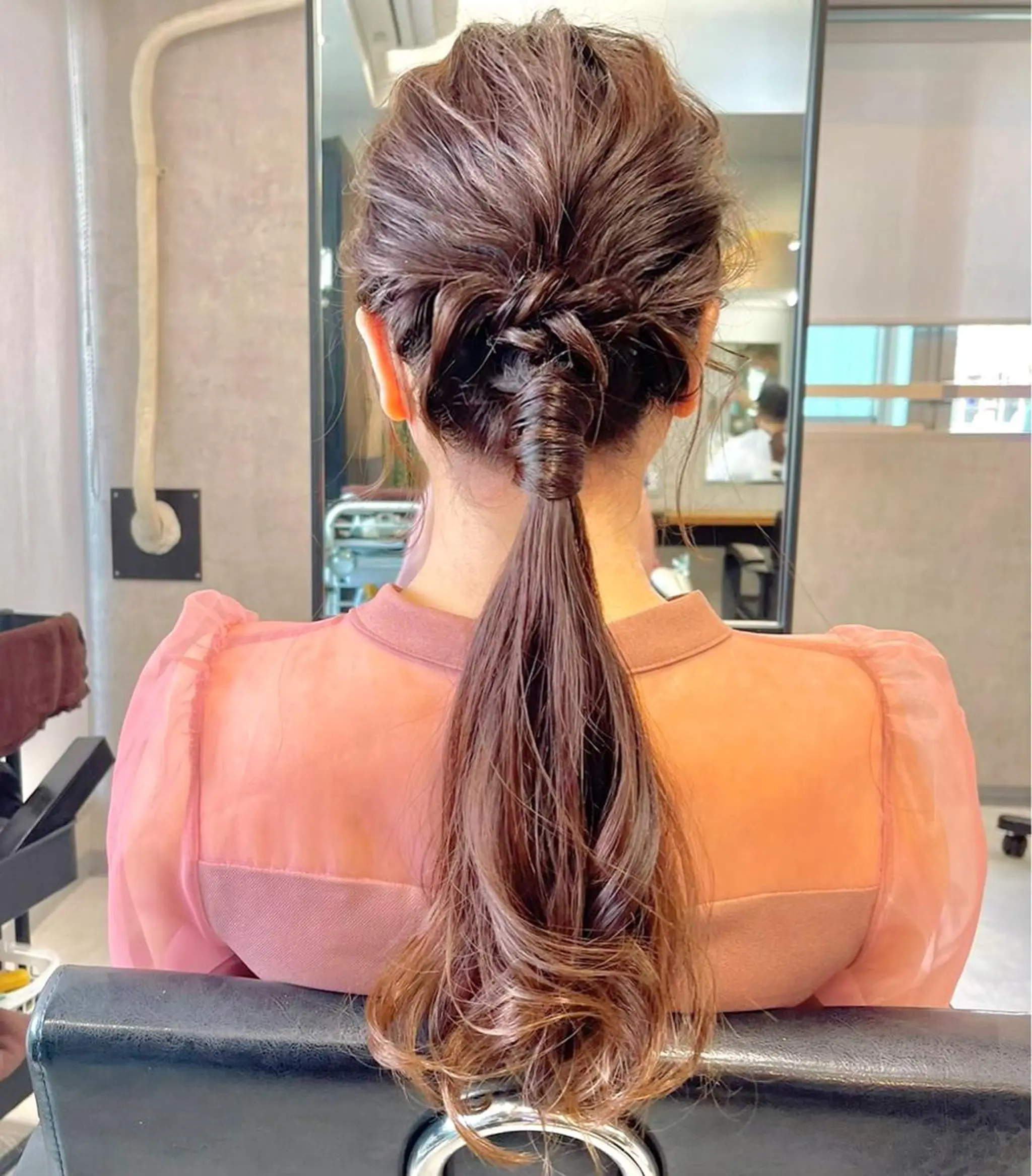 ロング ヘアアレンジ 結婚式・ブライダル ヘアセット 松井那津子 /ハイライトブリーチのヘアスタイル