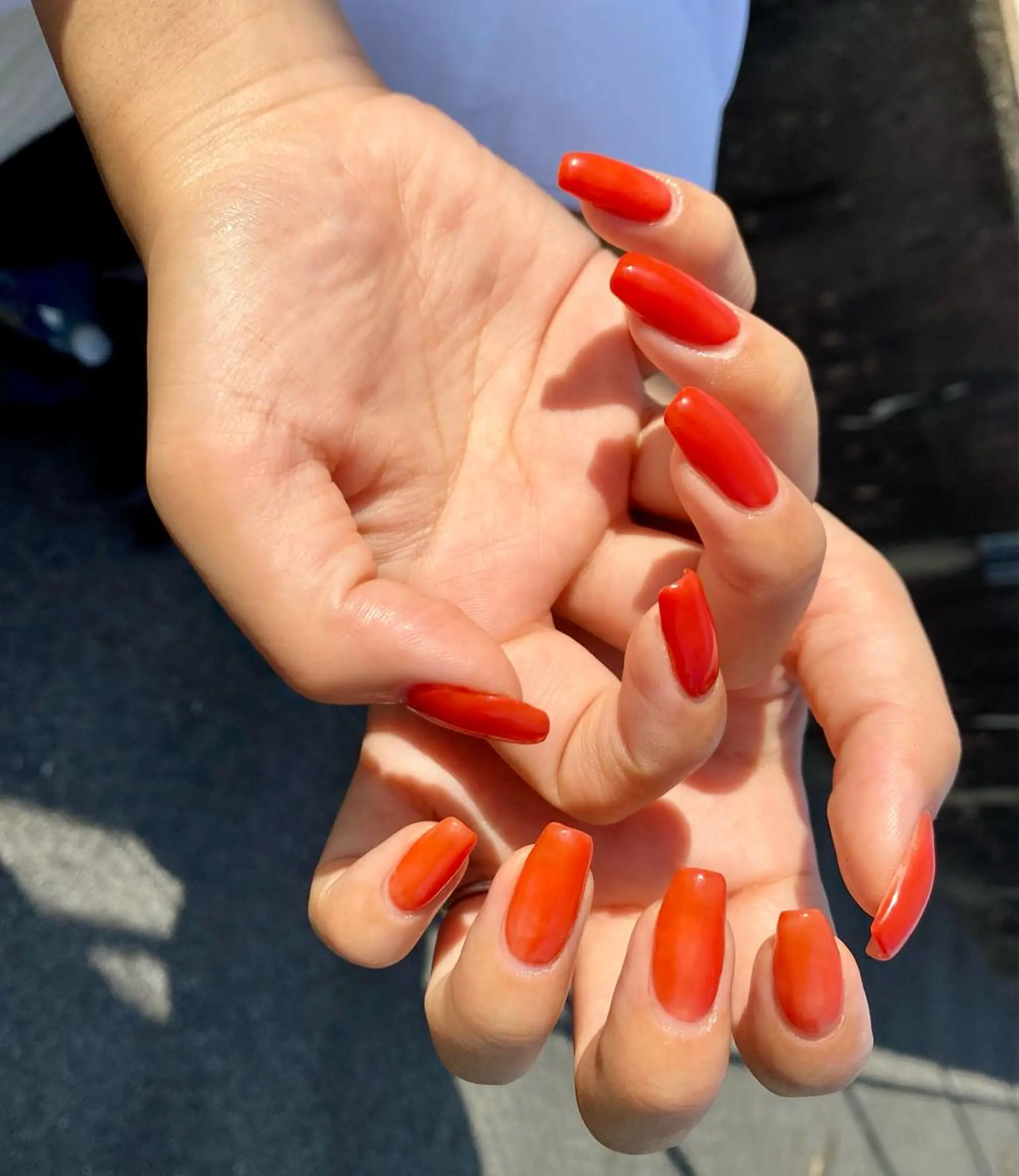 キッズ ネイル ワンカラーネイル オレンジ おうちネイルサロン RINAのその他イメージ