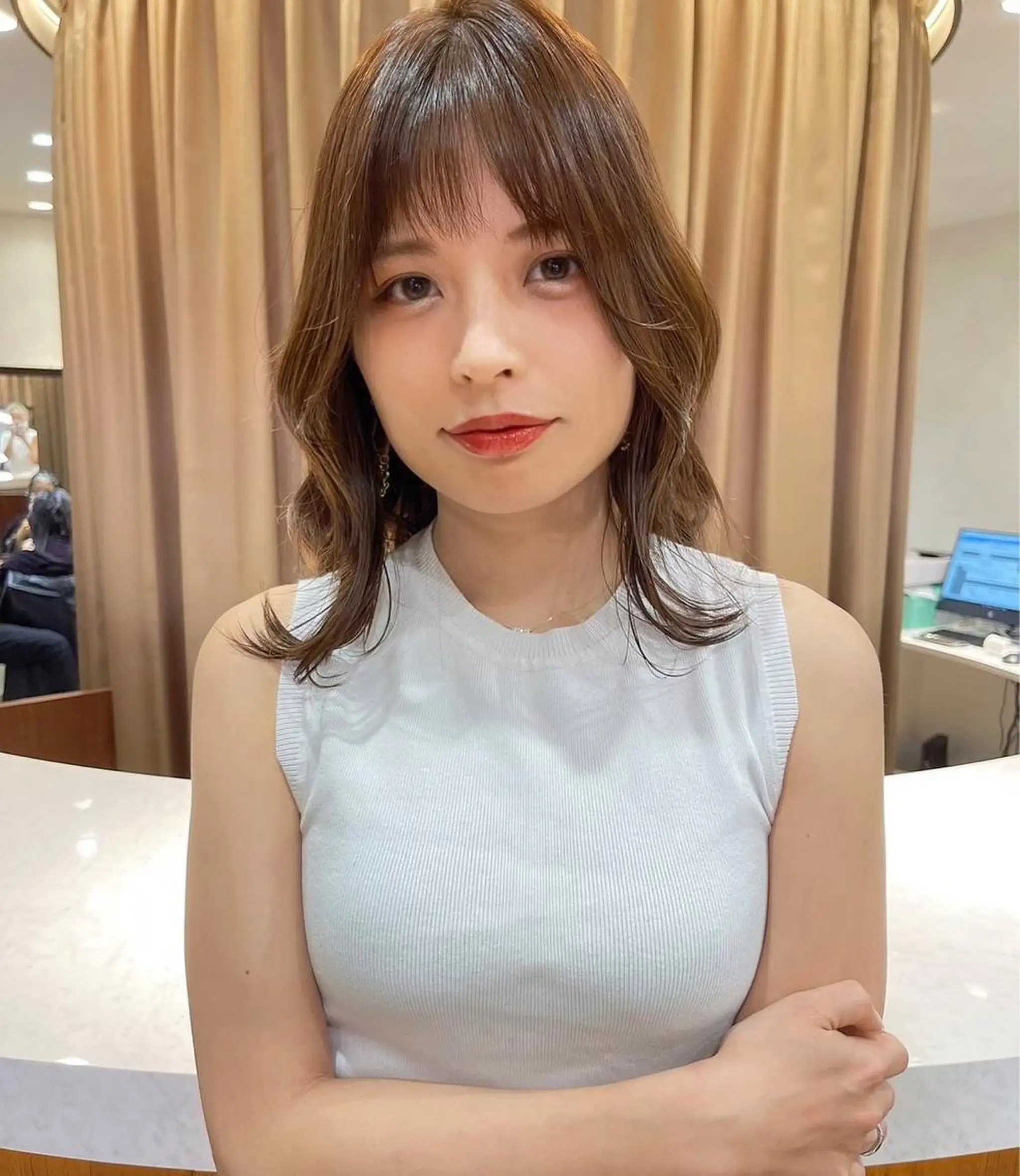 ミディアム カラー 《髪質改善✖️オリー ブ🧸》小嶋拓也のヘアスタイル