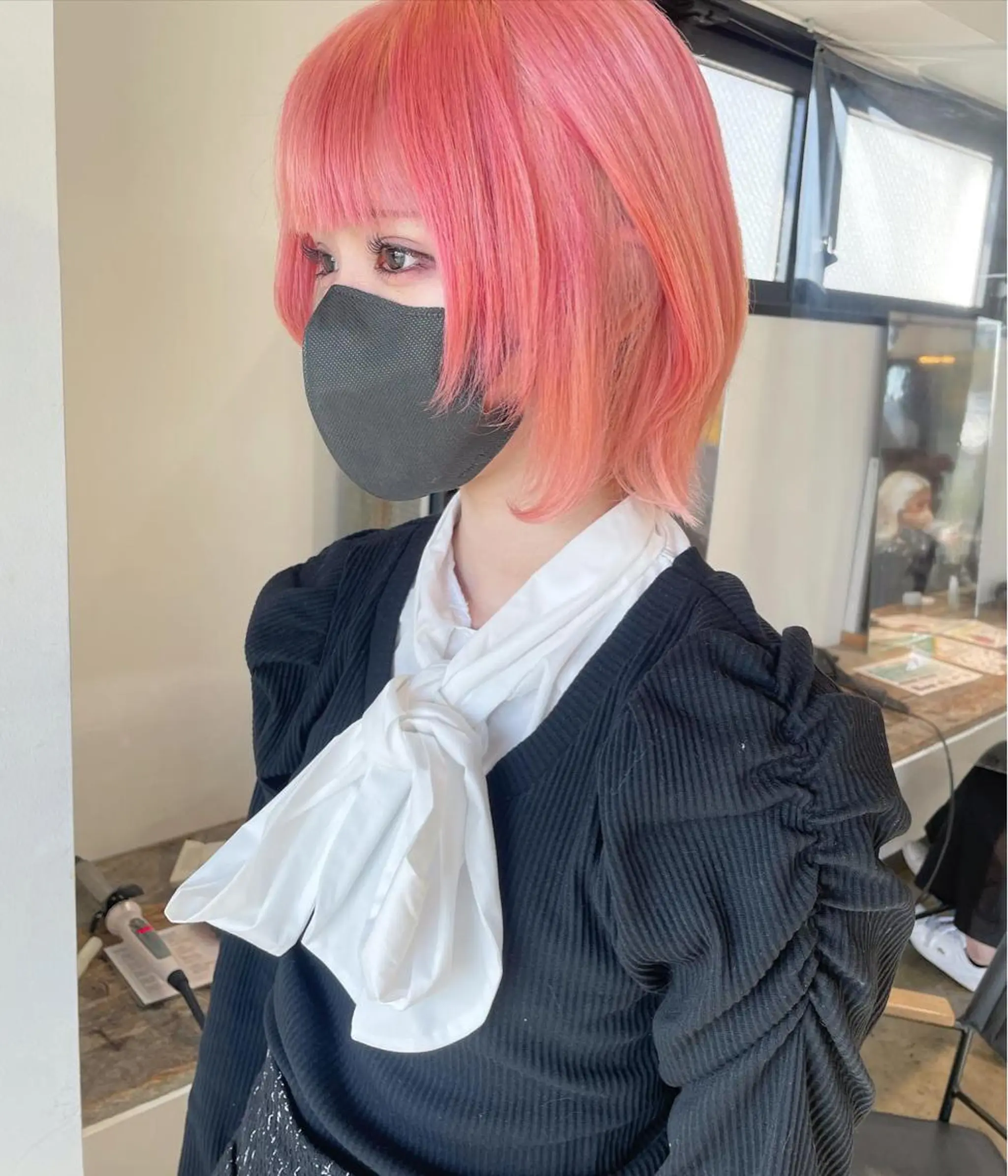 ミディアム カラー ハイトーンカラー ピンクカラー ヘアカラー トリートメント ハイトーン/レイヤー /ケアブリーチ石川治のヘアスタイル