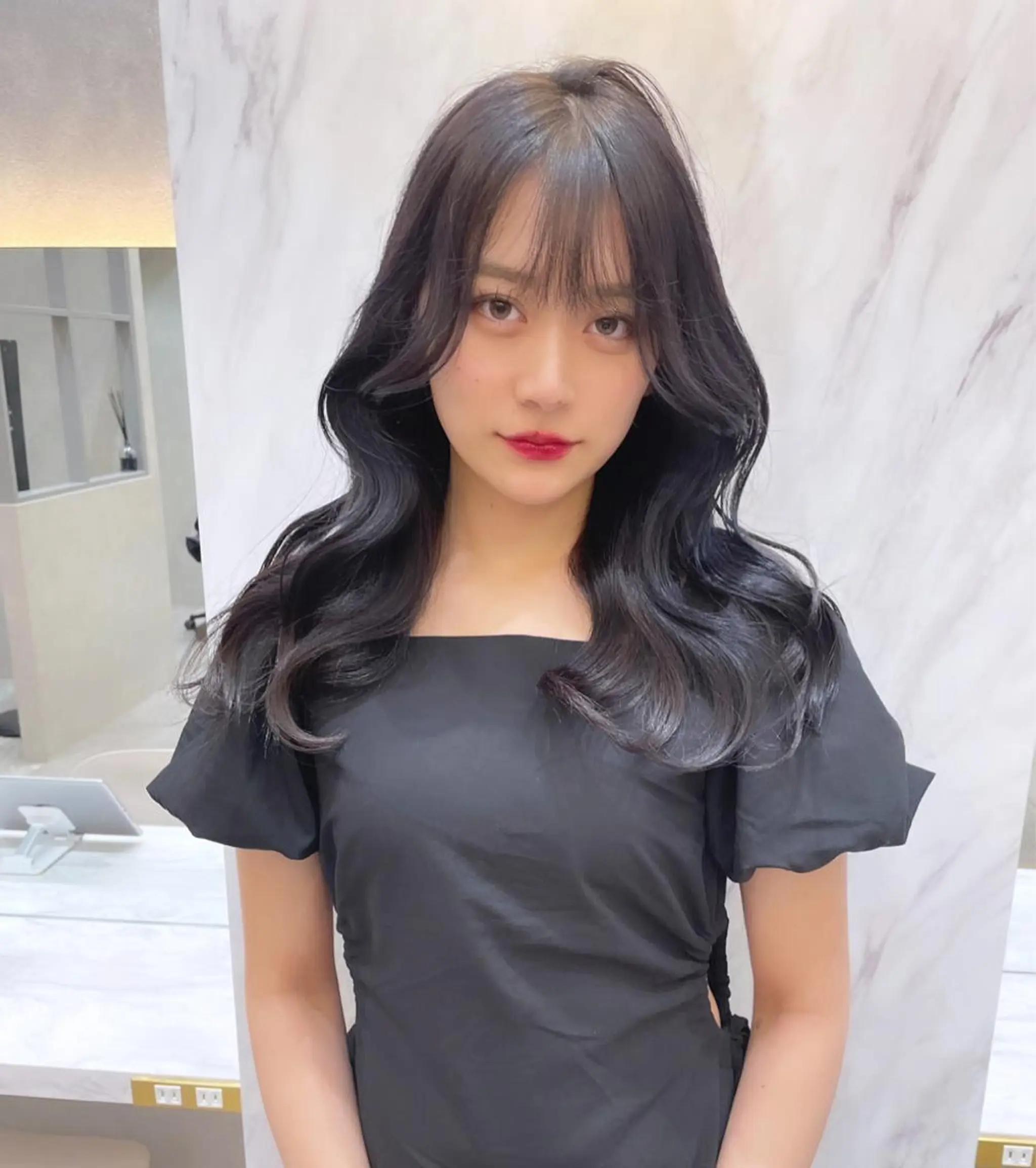 カラー rina／ベージュ ワンホン/韓国ヘアのヘアスタイル