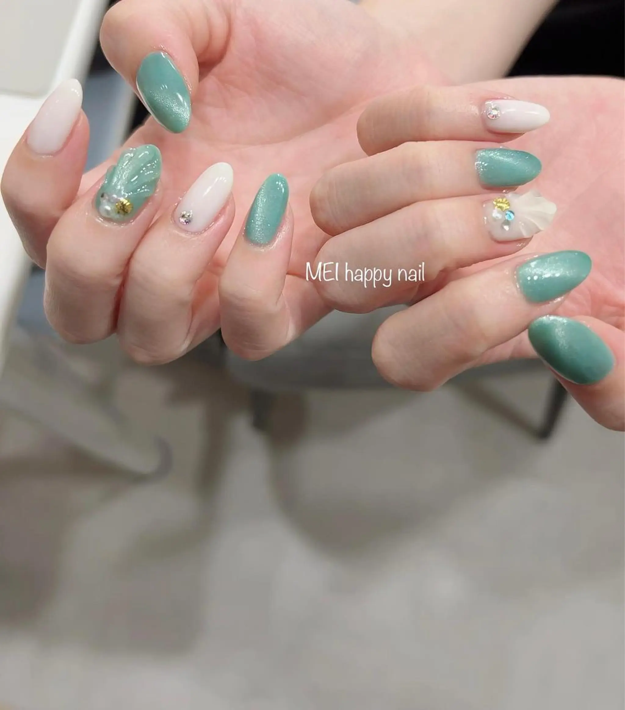 ネイル 北浦和 自爪育成ケアのネイルデザイン