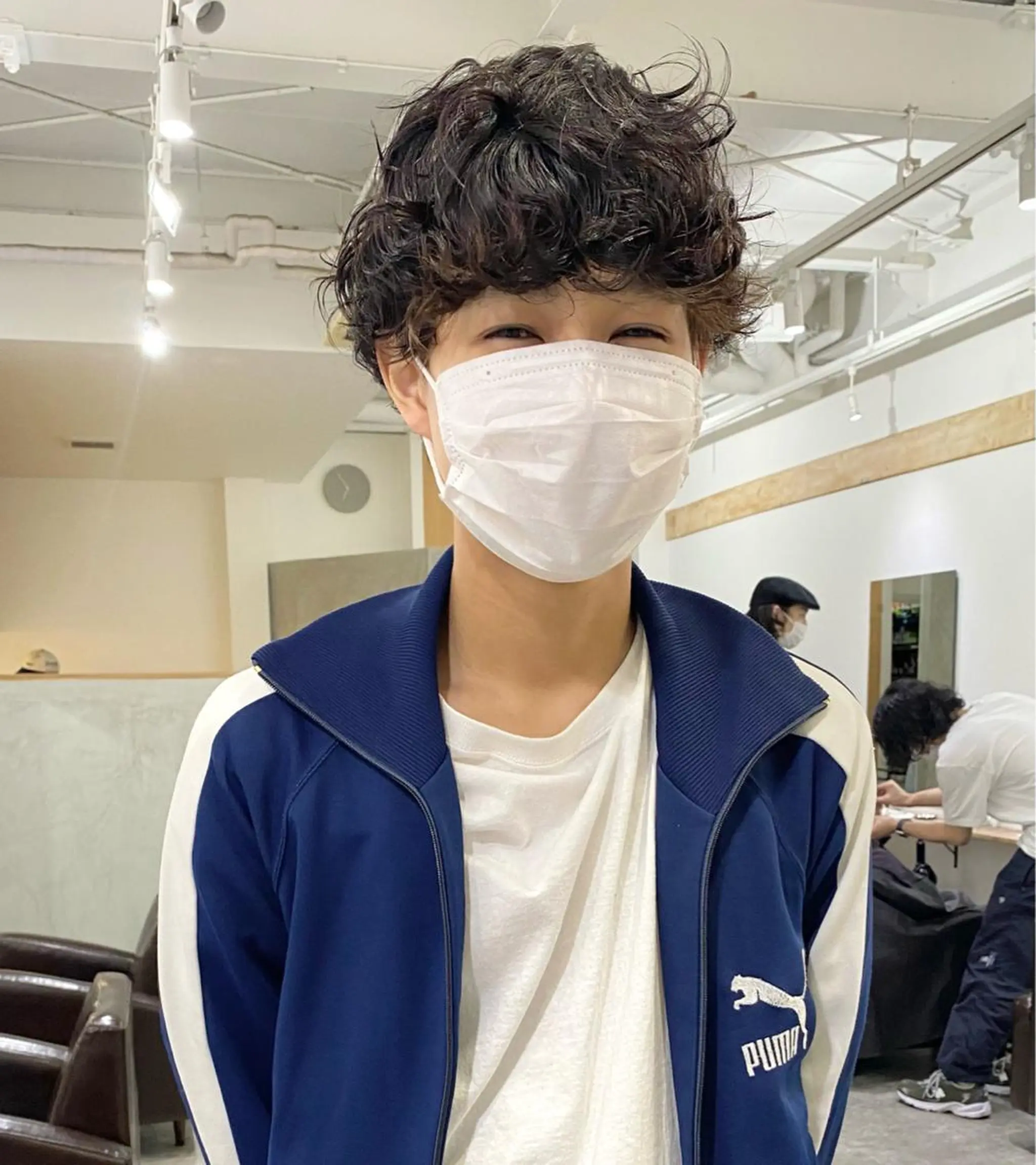 ショート パーマ メンズ メンズパーマ 森貴裕/ベージュ/ パーマ/オリーブのヘアスタイル