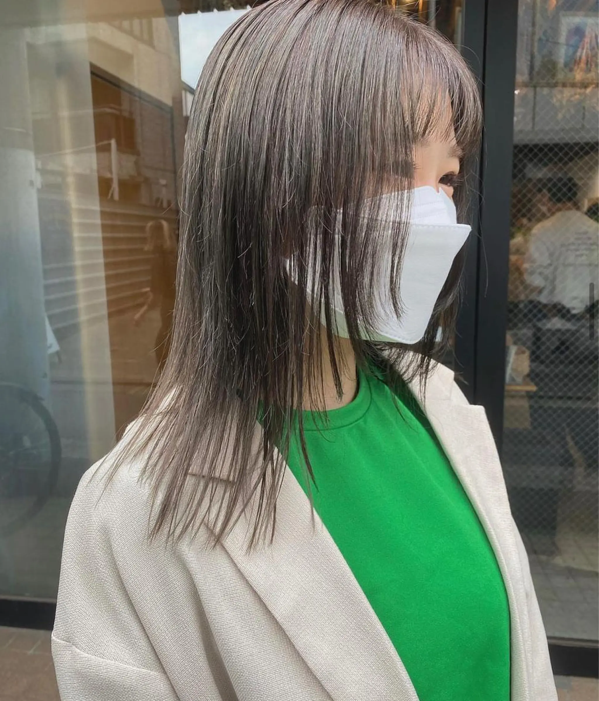 セミロング 顔まわりレイヤー レイヤーカット 柔らかいcolor 🌿harukaのヘアスタイル