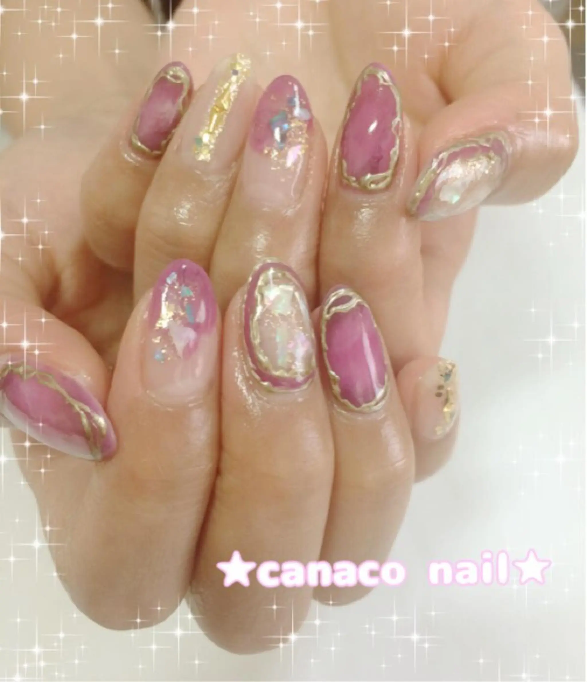 ネイル アートネイル ジェルネイル パラジェル ストーンネイル ハンドネイル ハンドケア ベテランネイル cnc  nailのネイルデザイン