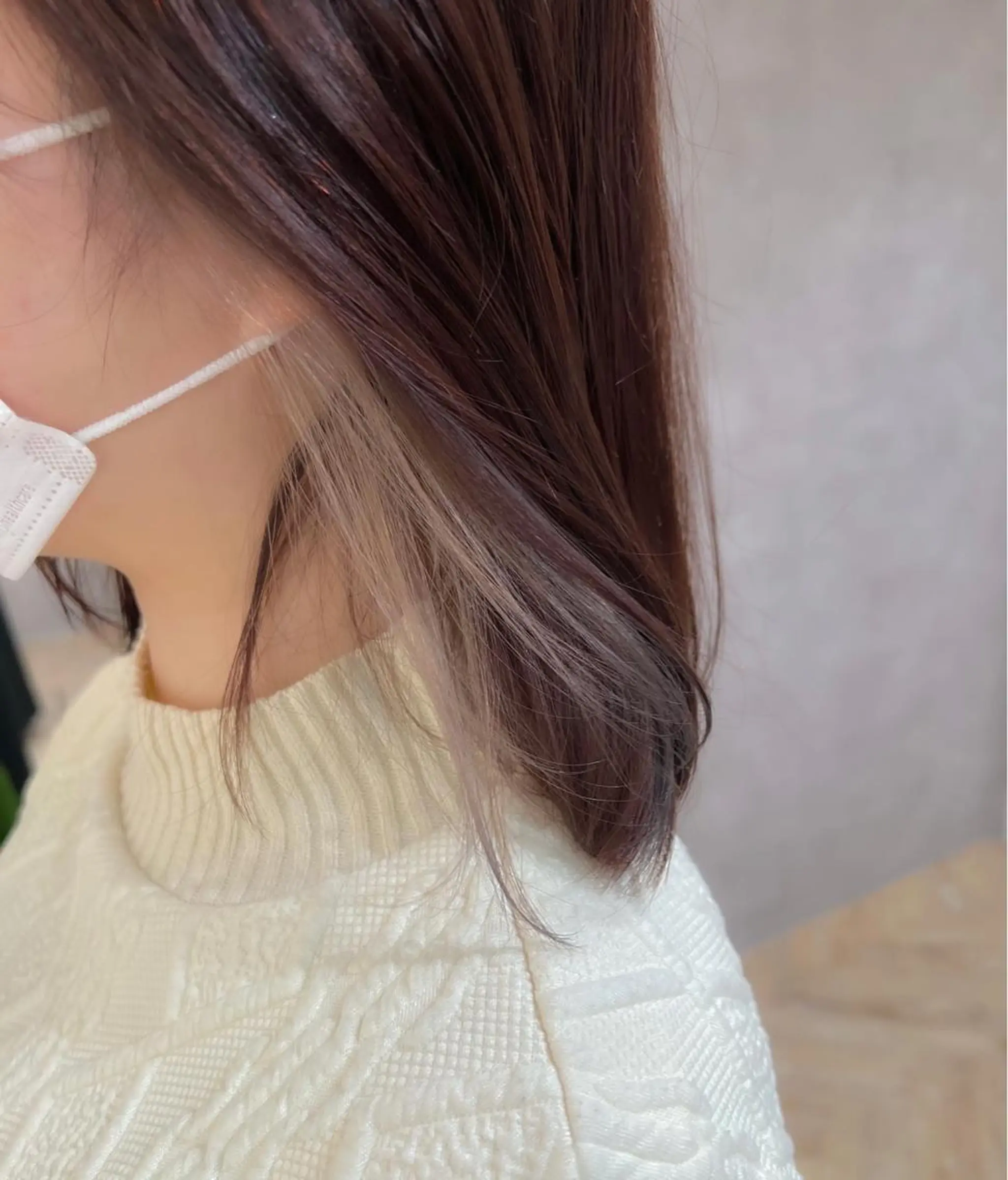 ミディアム カラー ベージュカラー ブラウンカラー ココアブラウン ミルクティーベージュ ヘアカラー トリートメント SALOWIN原宿iori所属・🩷🤍 NAMI🤍🩷のヘアスタイル