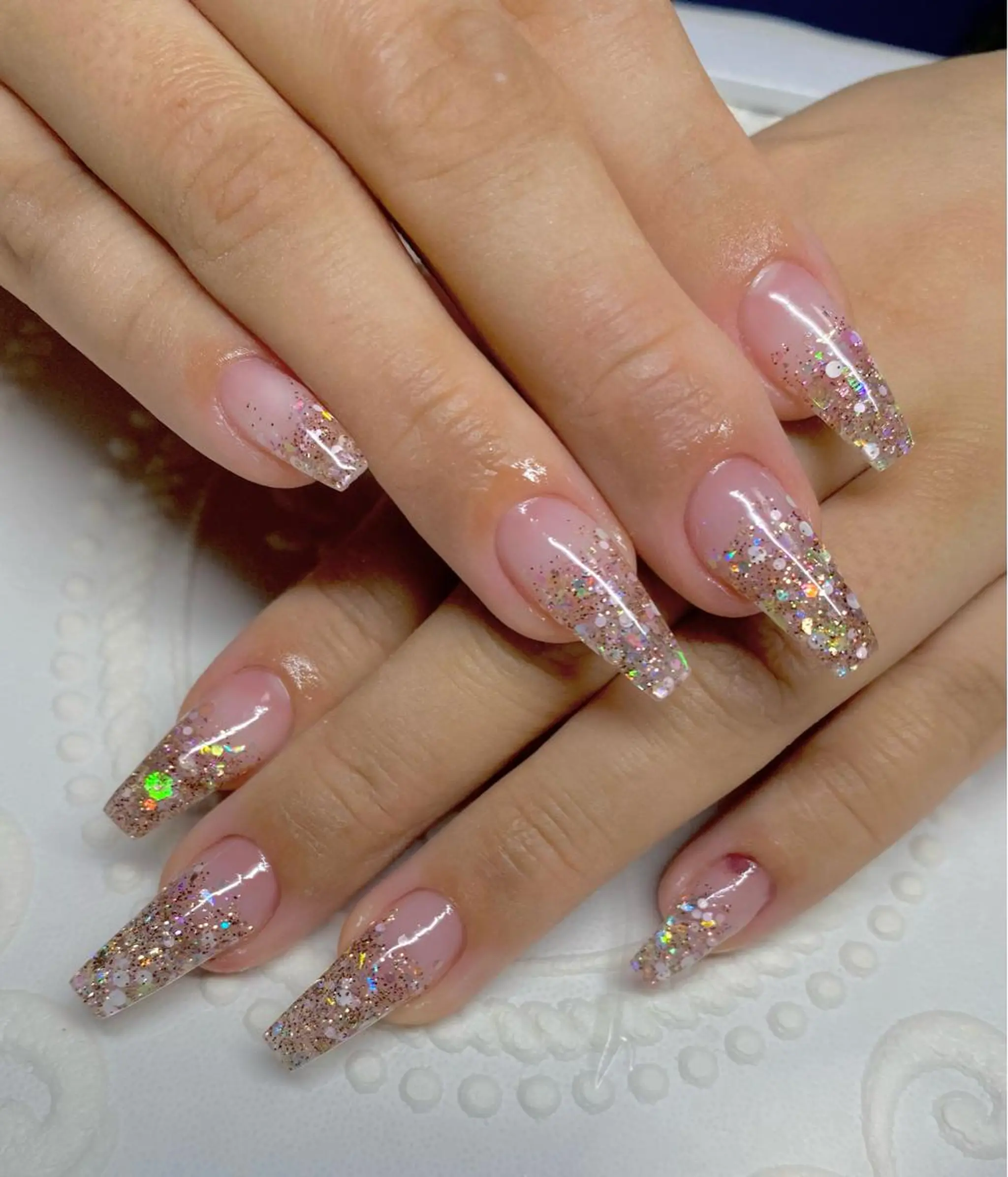 ロング ネイル ホログラムネイル ラメ(グリッター) スカルプネイル ハンドネイル LUNE NAILのその他イメージ