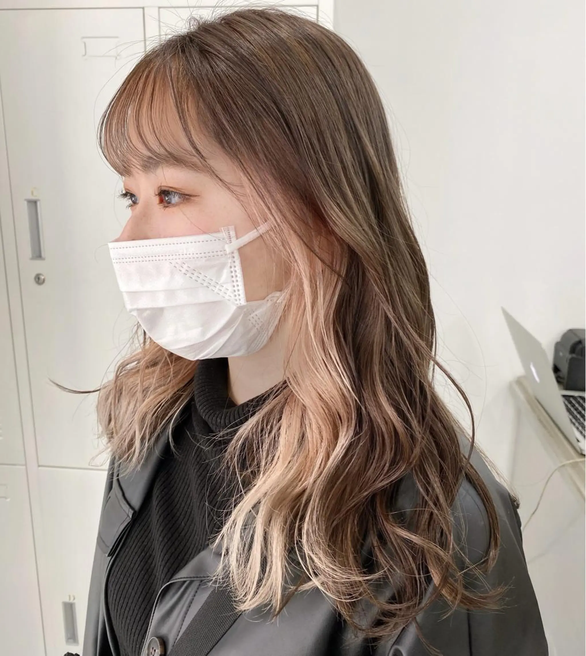 ミディアム カラー ヘアカラー トリートメント ヘアセット 似合わせベージュ 🍯ayumi🍯のヘアスタイル