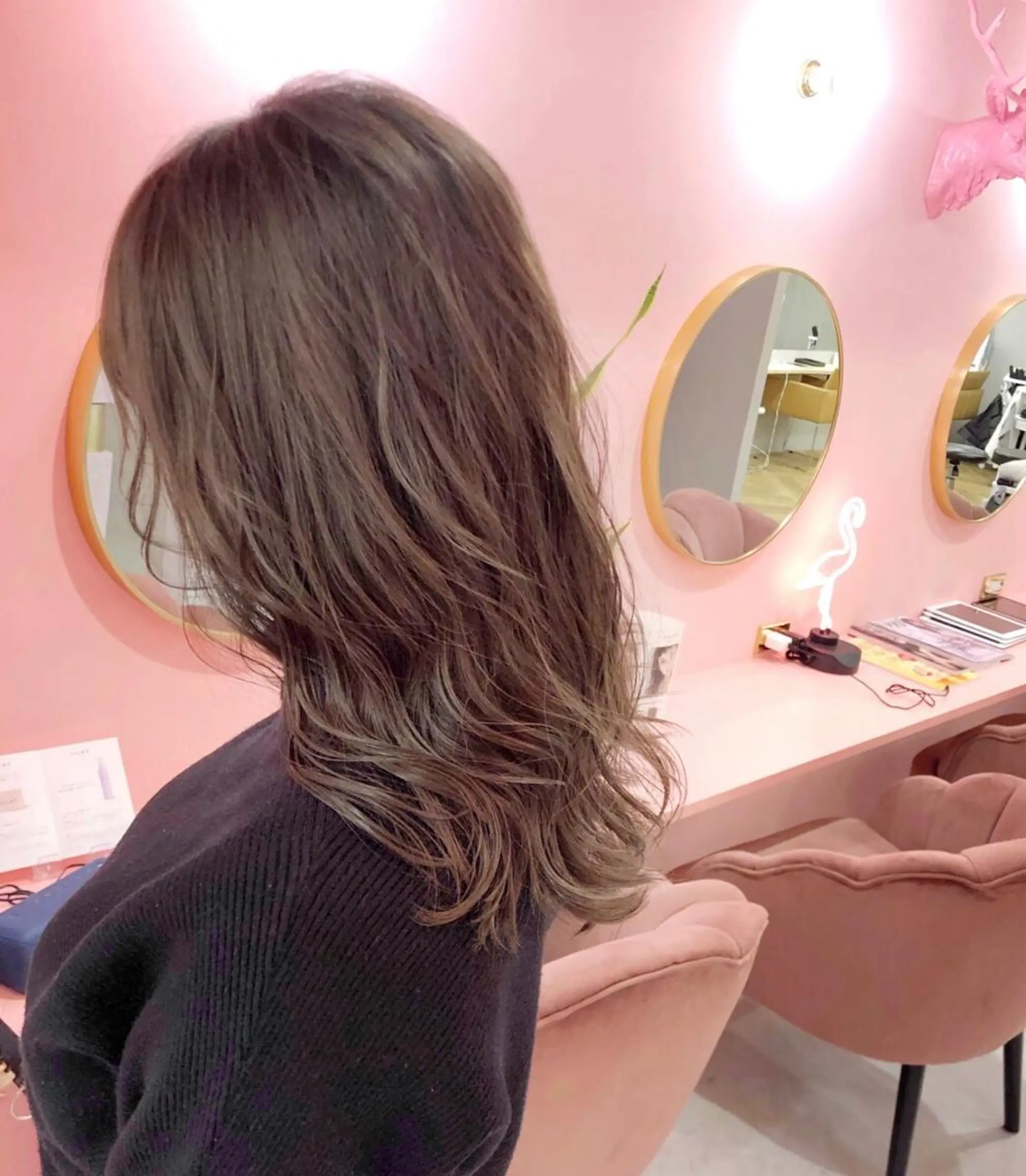 ミディアム カラー プル艶職人/ にしものヘアスタイル