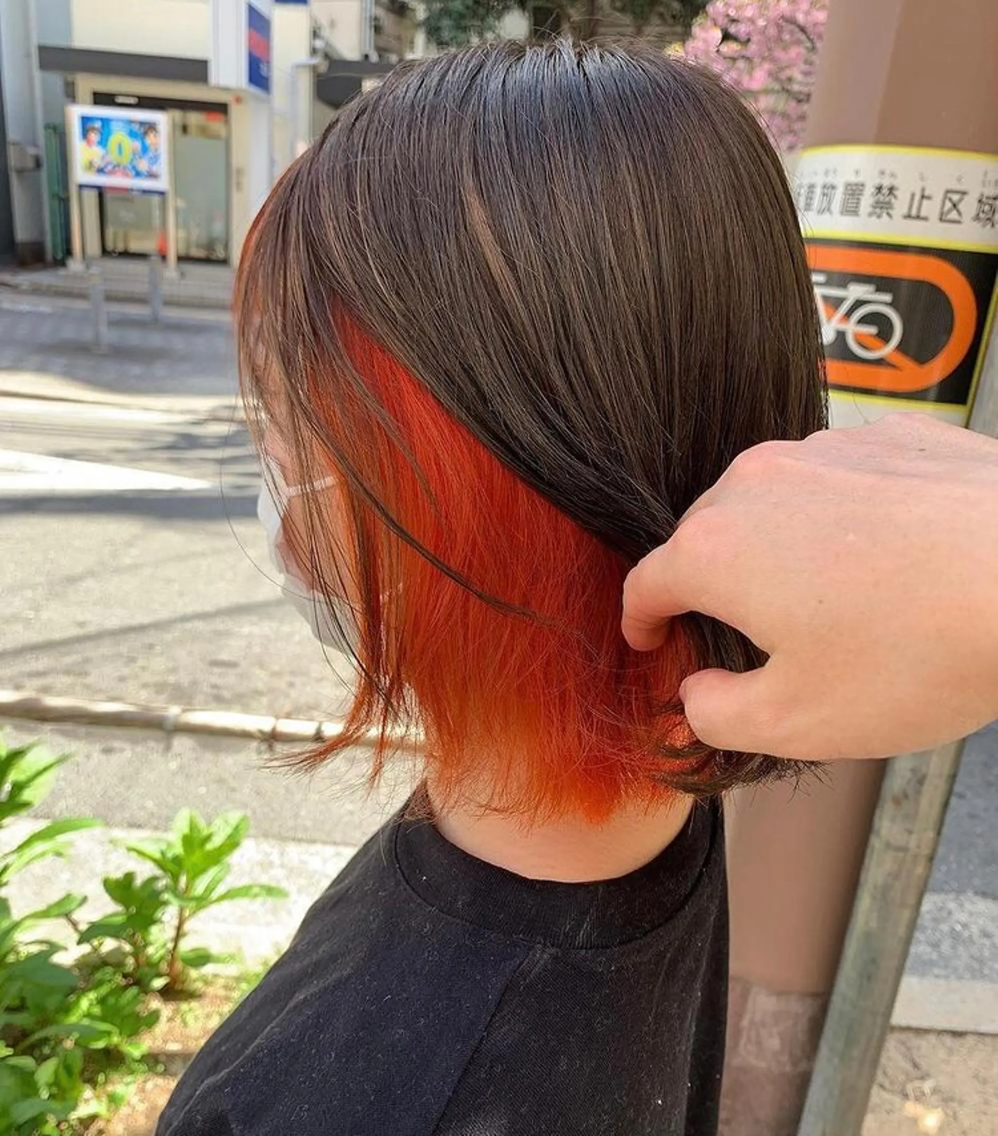 ミディアム カラー ヘアアレンジ オレンジ 髪質改善/ ツヤ髪カラー/高井のヘアスタイル