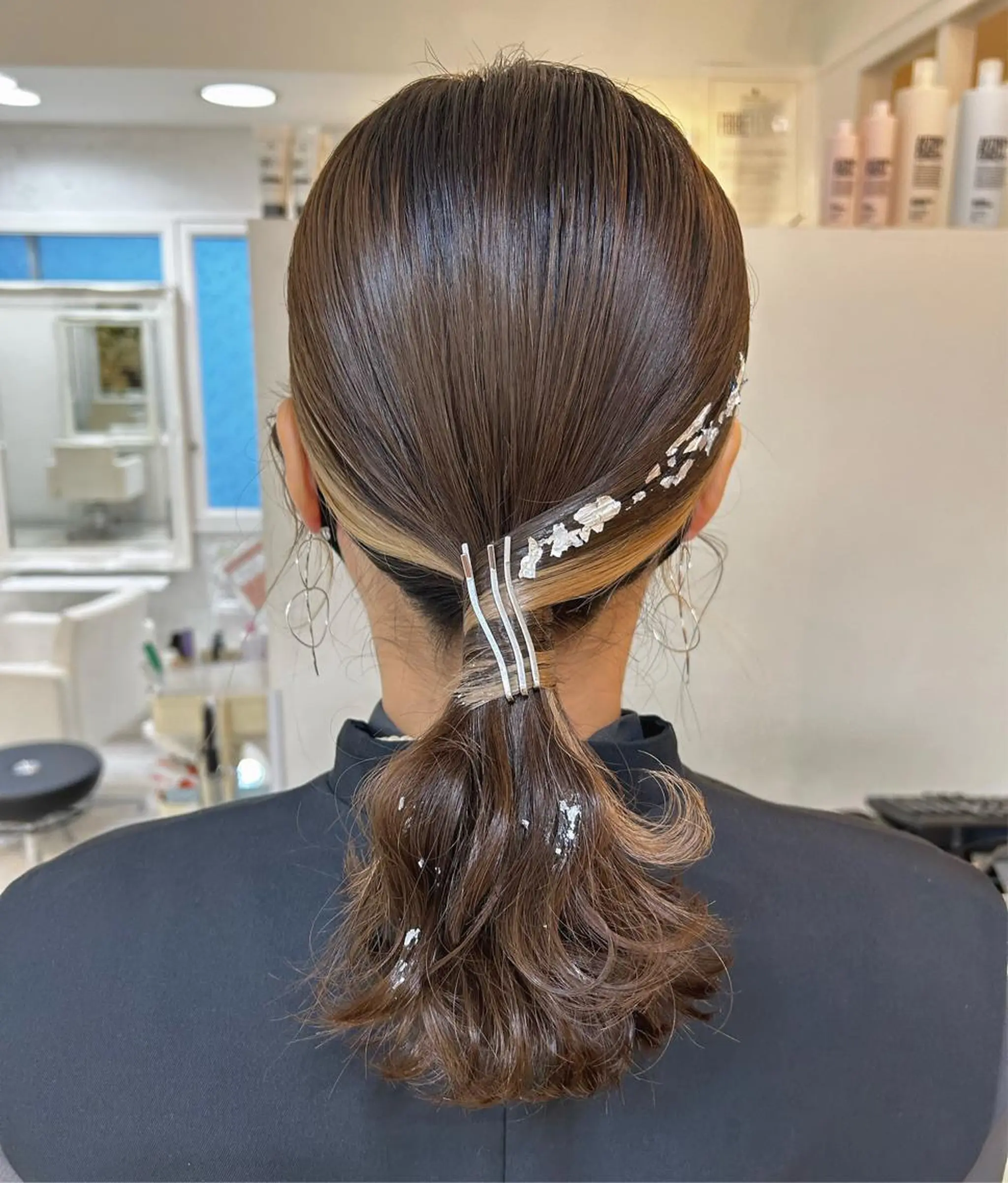 ミディアム カラー ヘアアレンジ マツエク・マツパ アイブロウ ヘアセット 透明感カラー🫧ヘア セット🫧松本菜月の眉毛・アイブロウイメージ