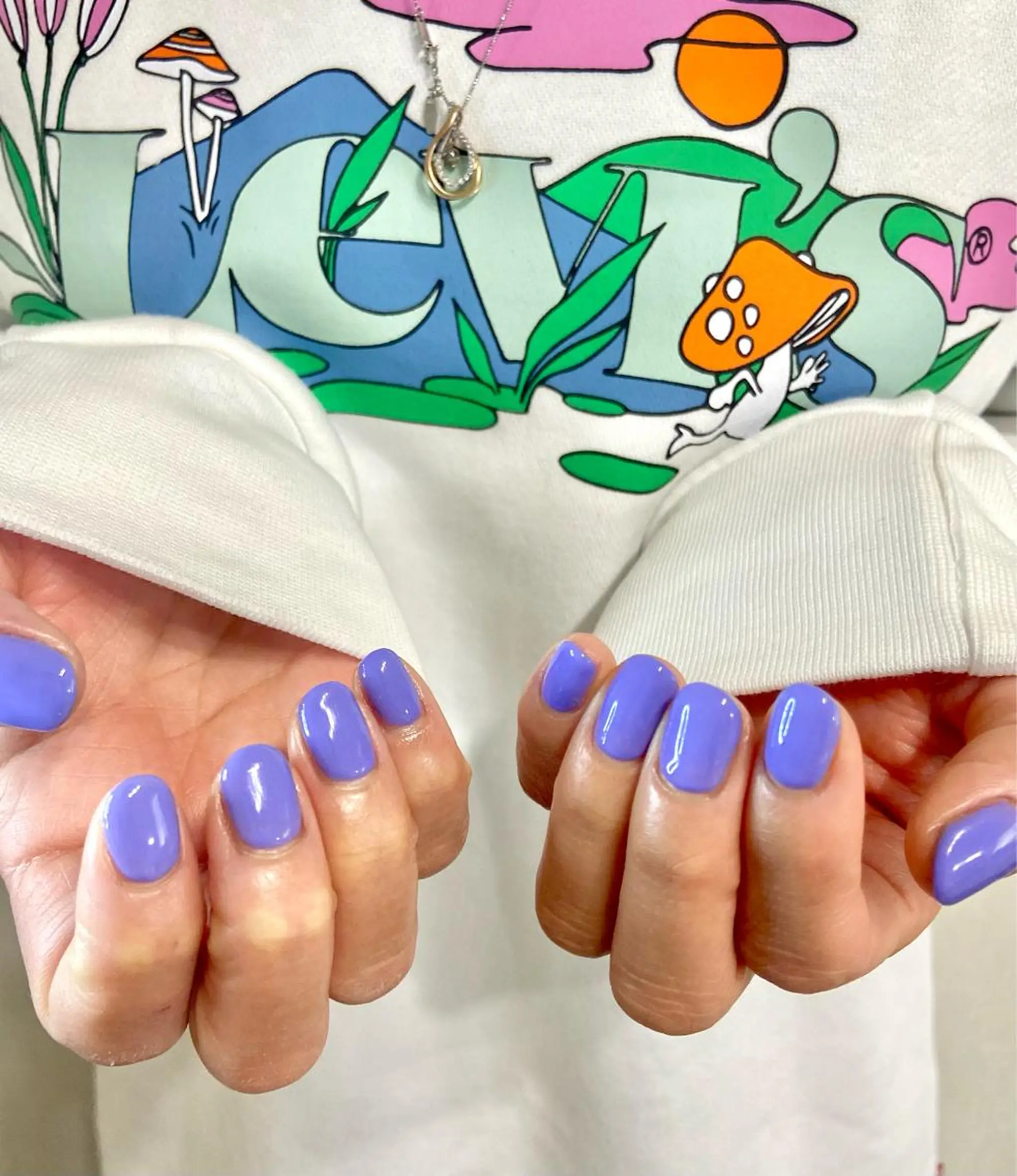 ネイル ワンカラーネイル パープル salon de oct.のネイルデザイン