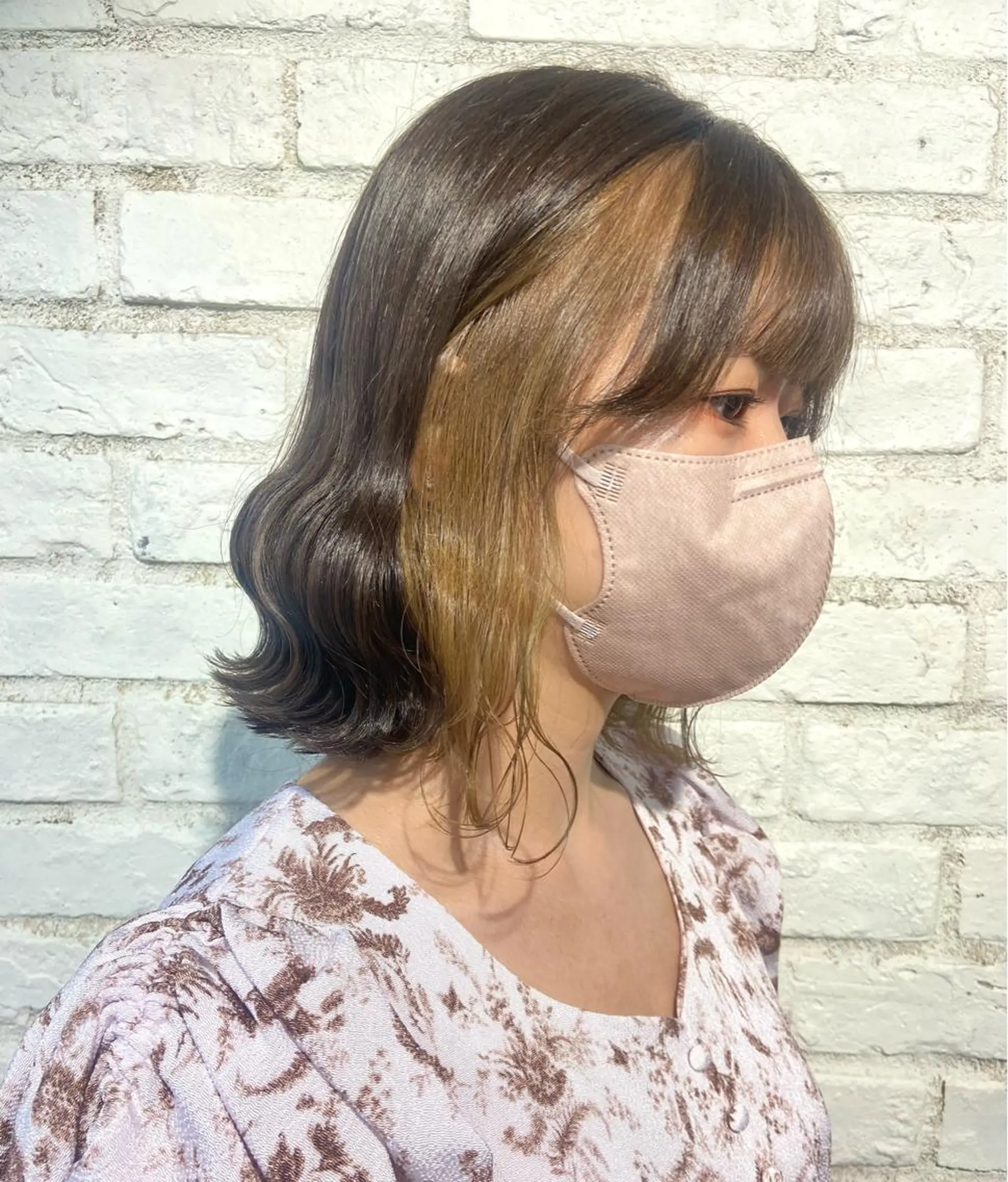 ミディアム カラー インナーカラー ボブ カット ヘアカラー トリートメント 🪽似合わせカラー RENA.🪽🩶のヘアスタイル