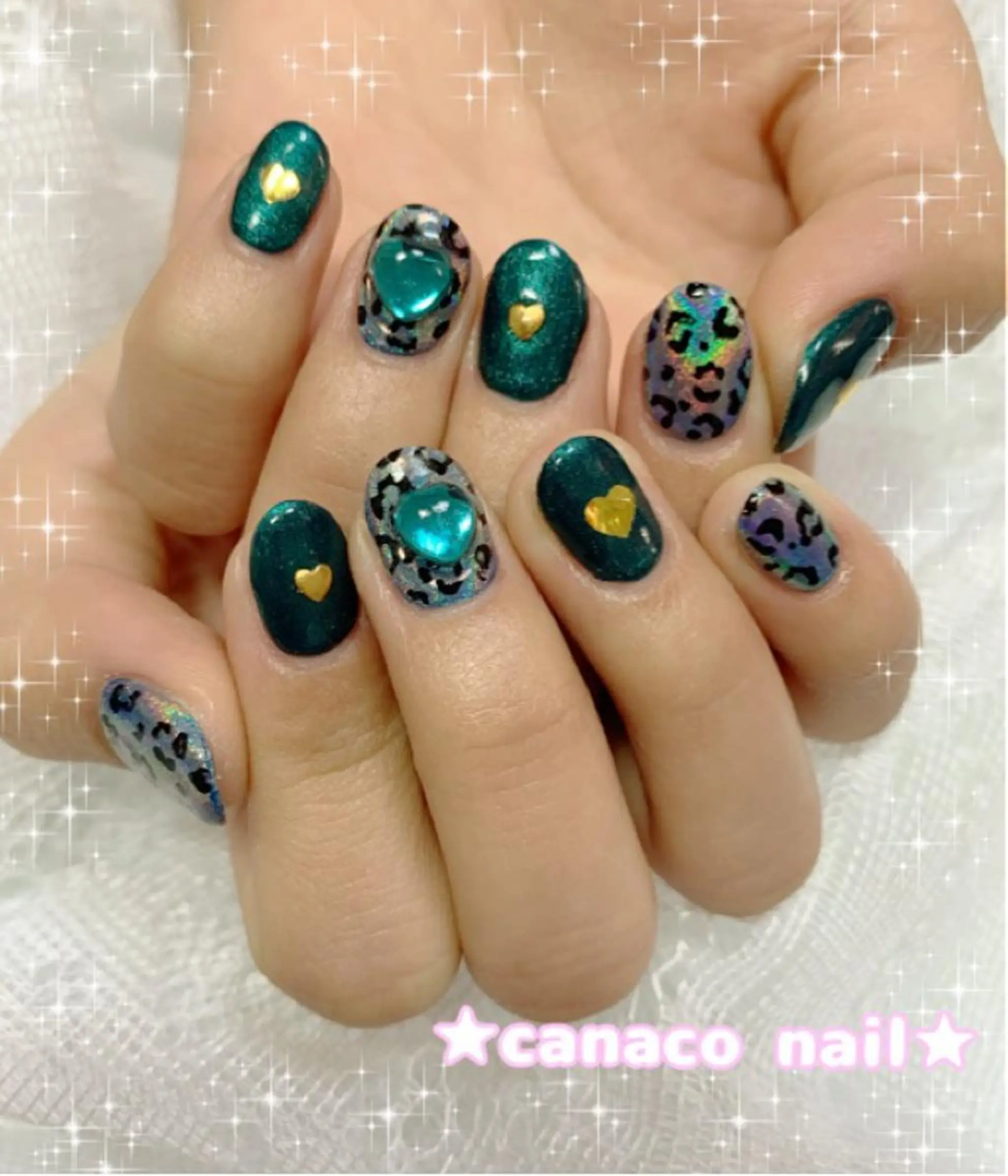 ネイル ストーンネイル ハンドネイル ハンドケア ベテランネイル cnc  nailのネイルデザイン