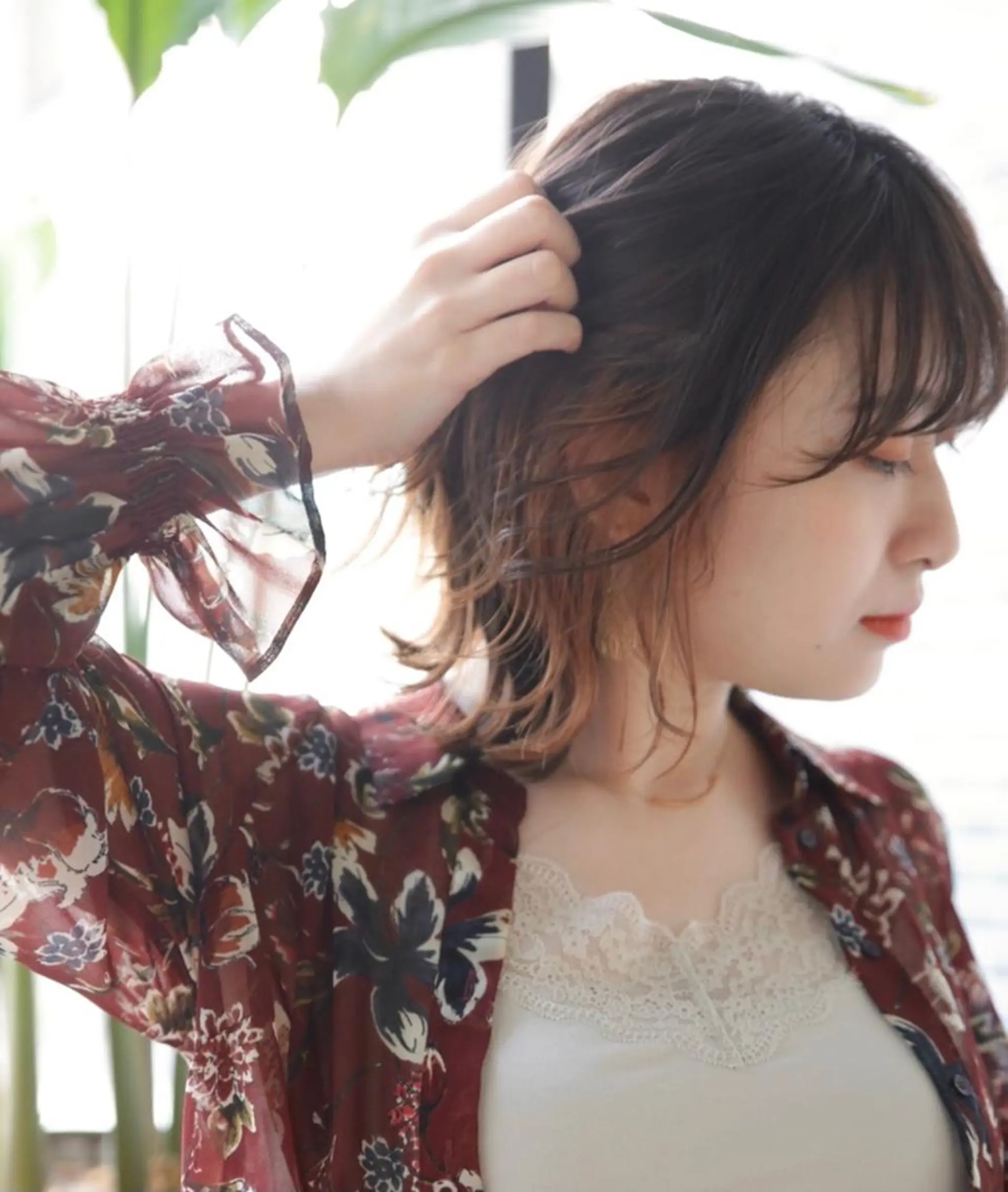 ミディアム カラー ヘアアレンジ Chlan岡本 坂本のヘアスタイル