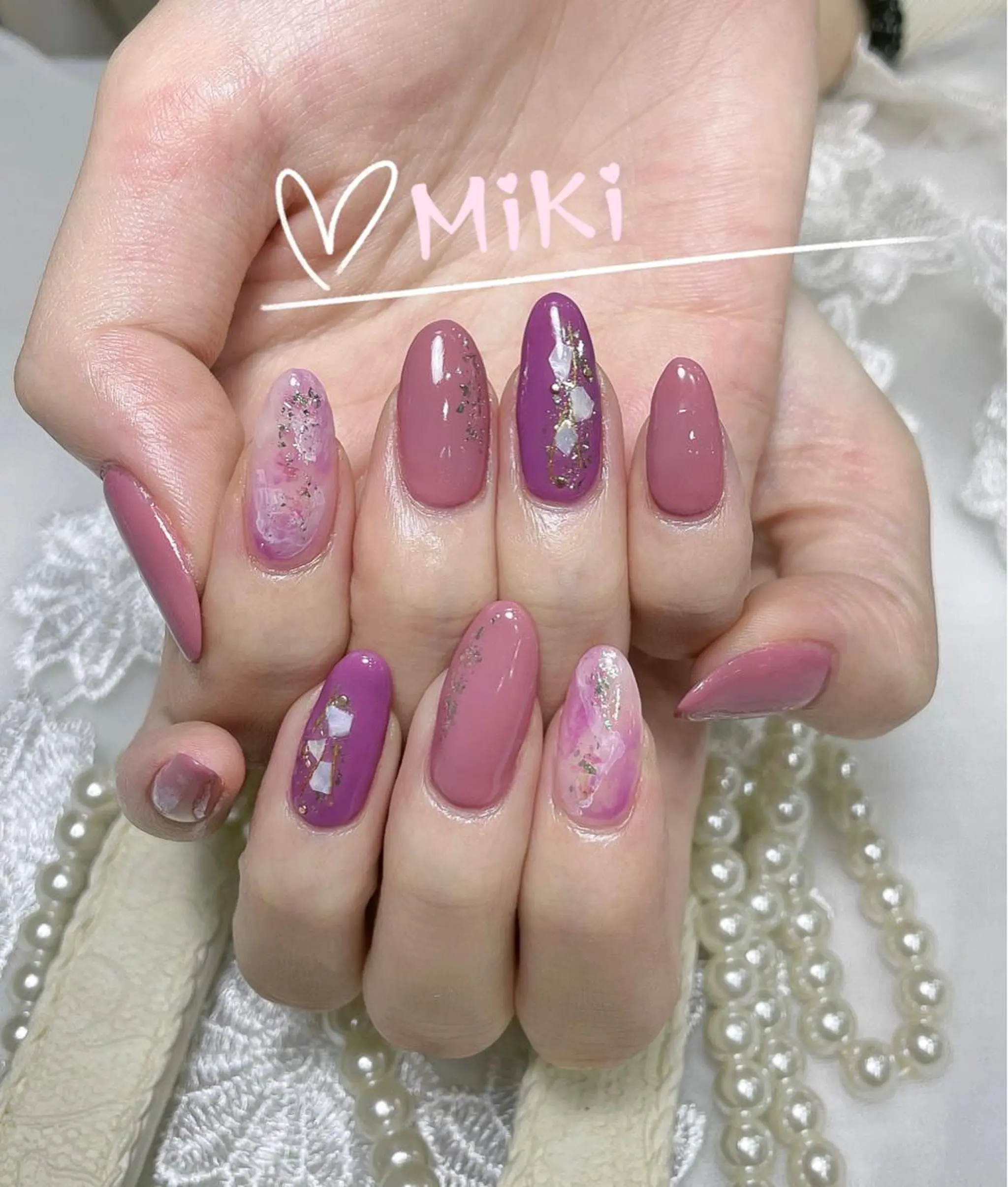 ネイル ハンドネイル ハンドケア 🦋 MiKi 🦋 ネイルサロンのネイルデザイン