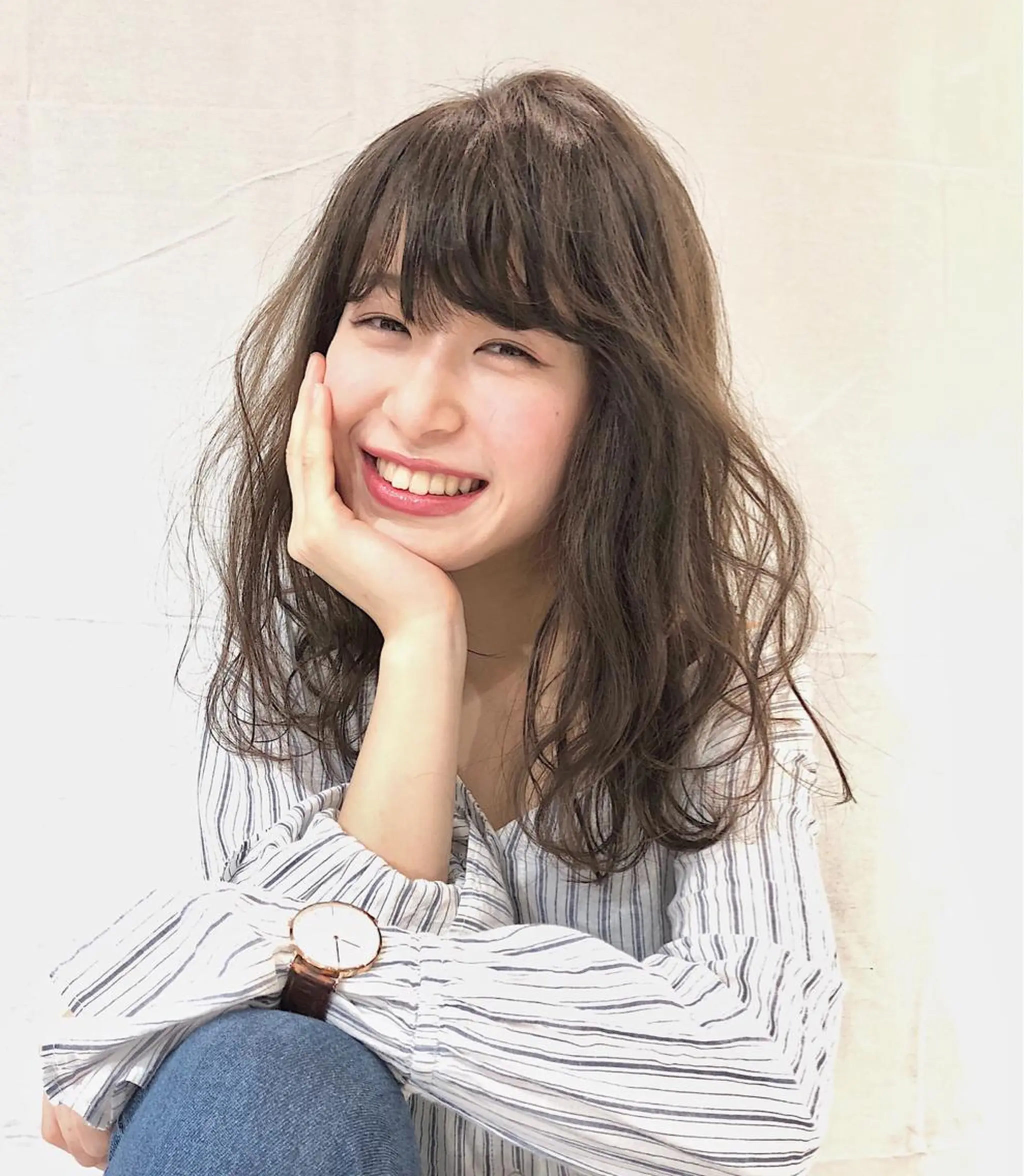 セミロング カラー カット無料/髪質改善 髪質根本改善/艶髪のヘアスタイル