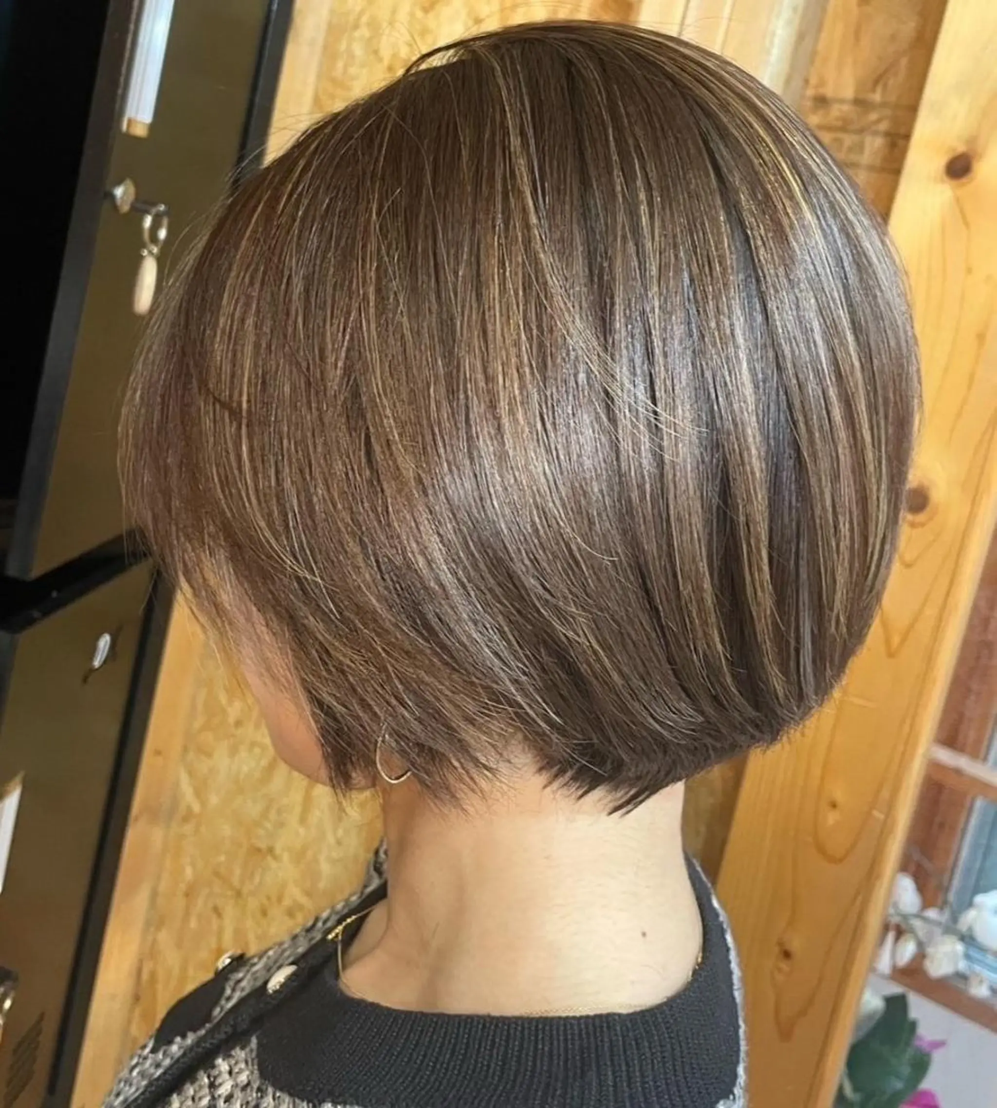 ショート ヘアカラー トリートメント まろみ暖色×ボブ ×chia🕯のヘアスタイル