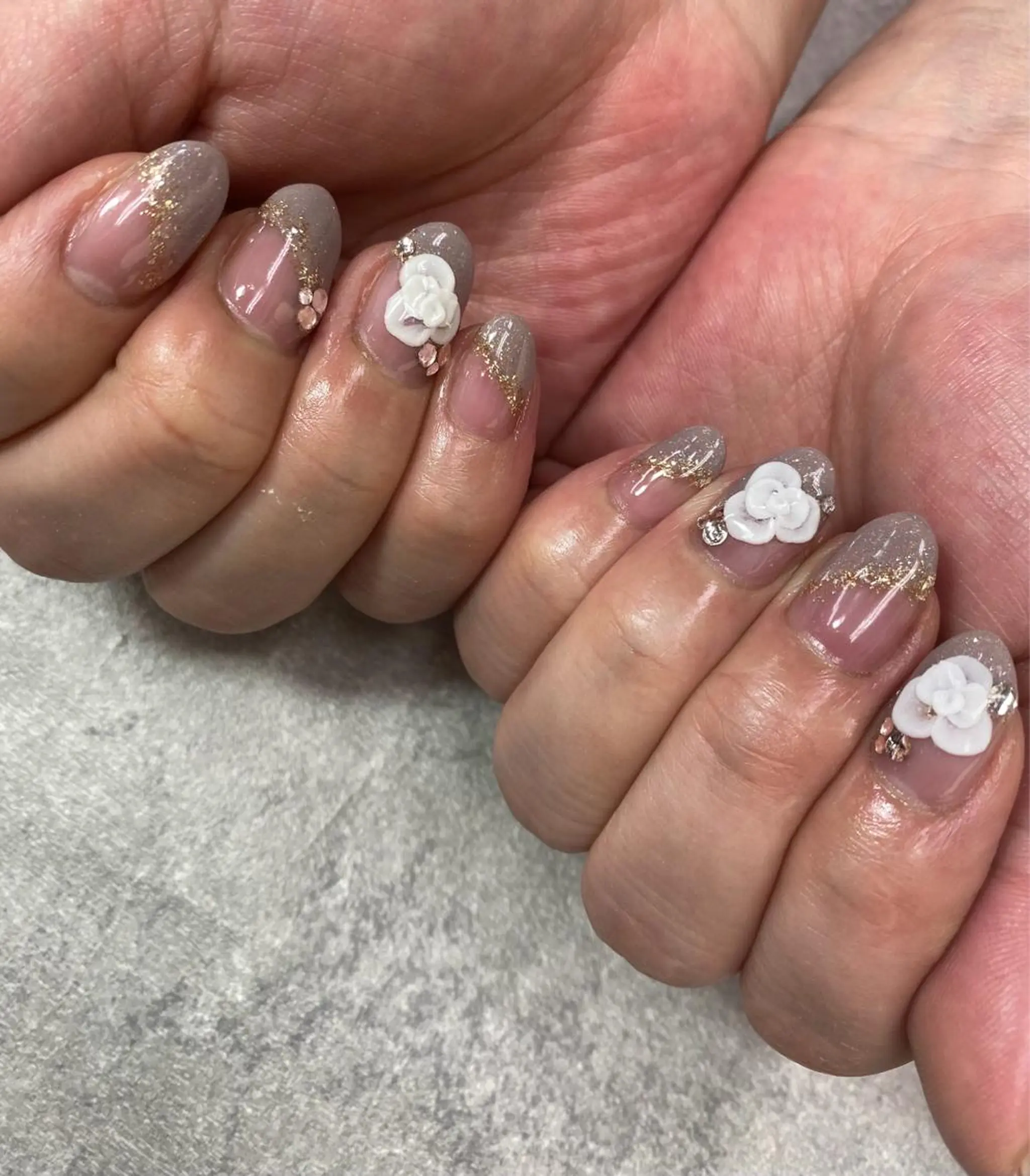ネイル アートネイル フレンチネイル ジェルネイル ガラスフレンチ グラデーション ハンドネイル ハンドケア FASTNAIL PLUS 新宿店のネイルデザイン