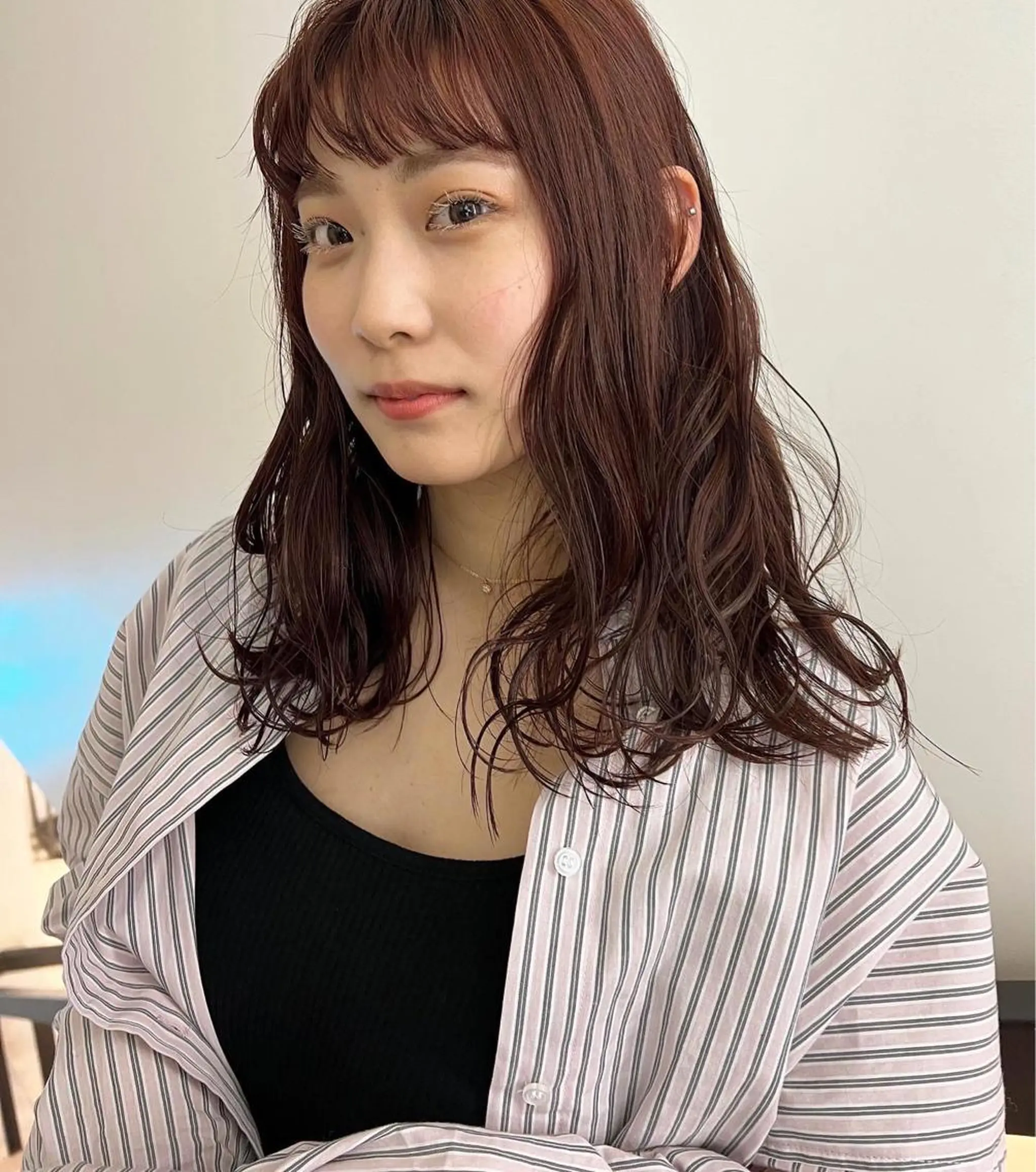 セミロング カラー 顔周りカット/透明感 カラー✂️MEIのヘアスタイル