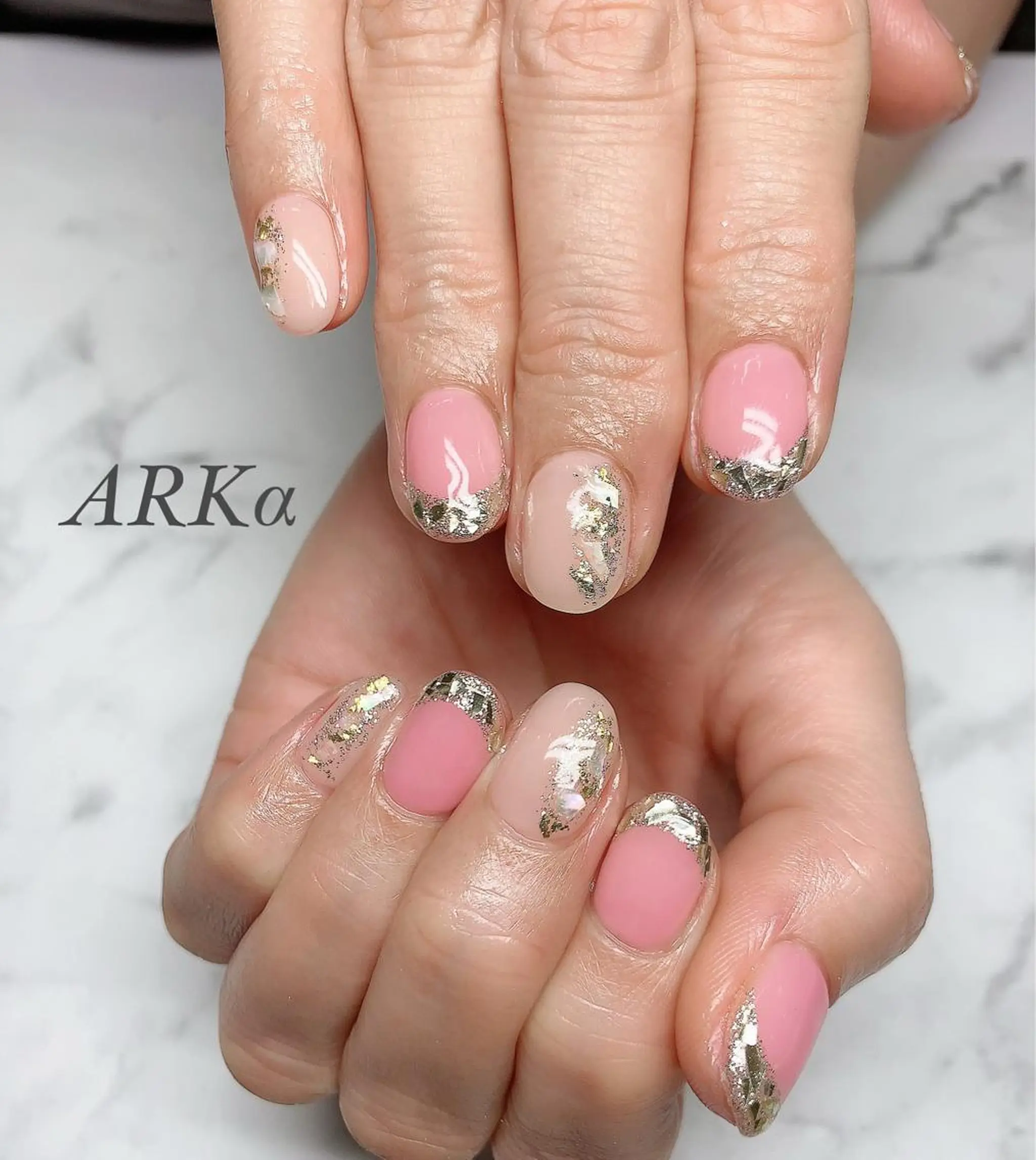ショート ネイル ハンドネイル Nailsalon ARKαのネイルデザイン