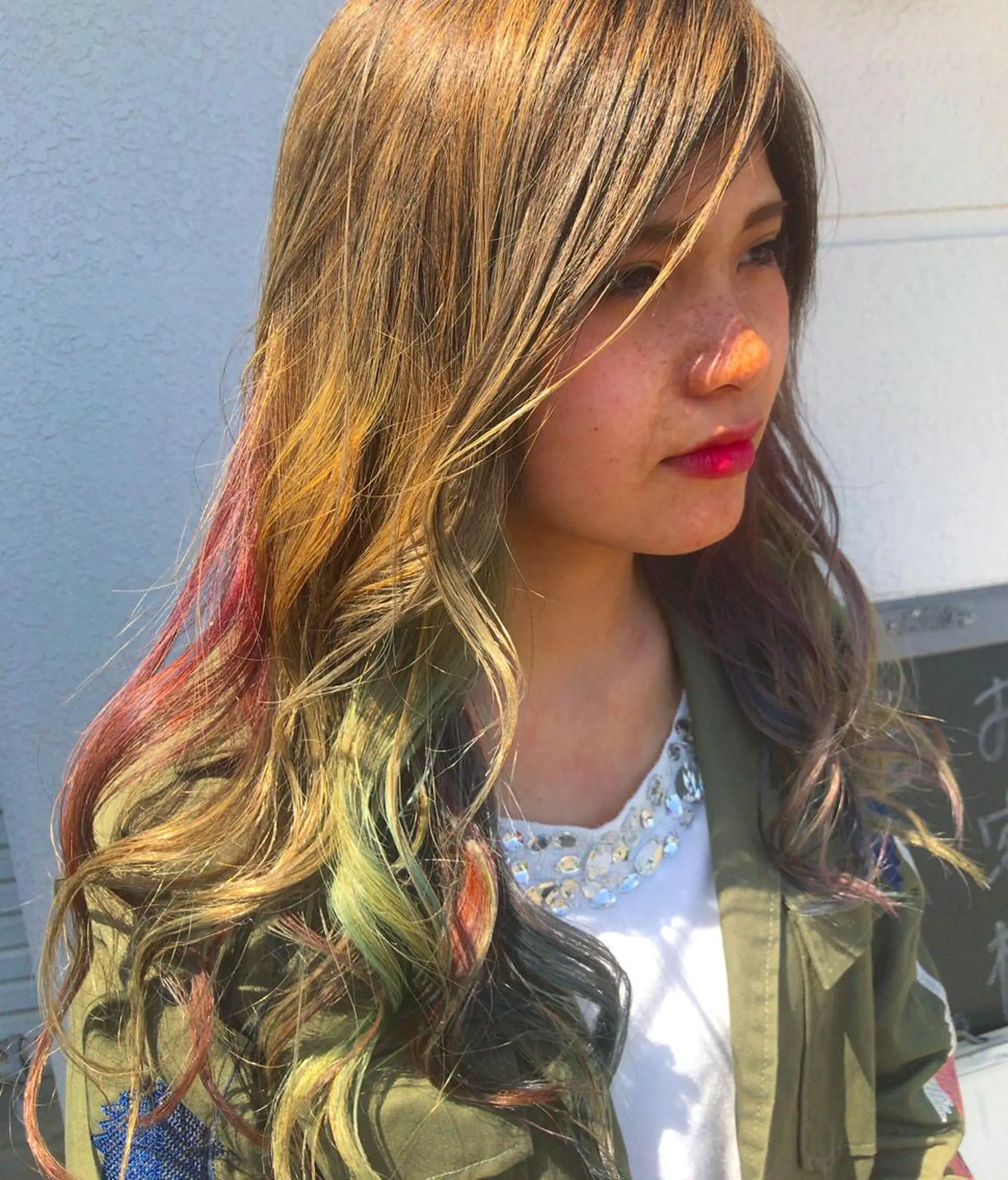 セミロング カラー レイヤーカット匠 イソザキノリユキのヘアスタイル