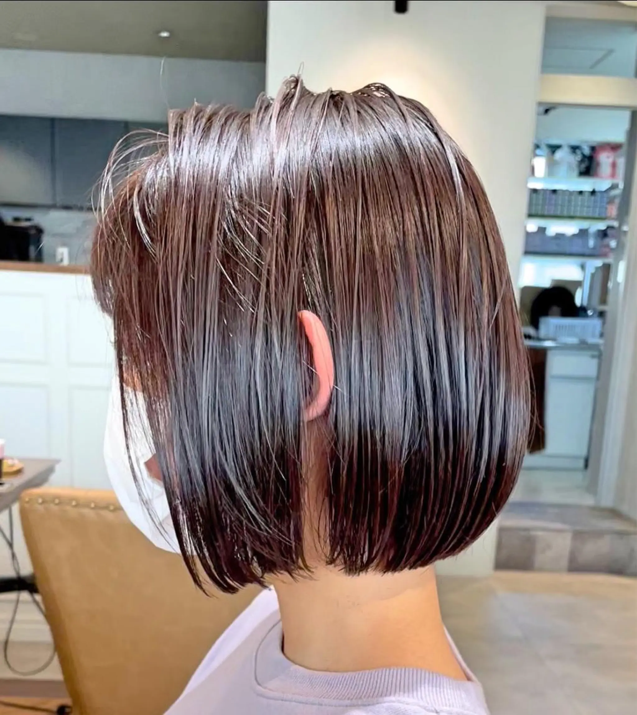 ショート カット ヘアカラー トリートメント 日比崚介🍀 おくれげ小顔カットのヘアスタイル
