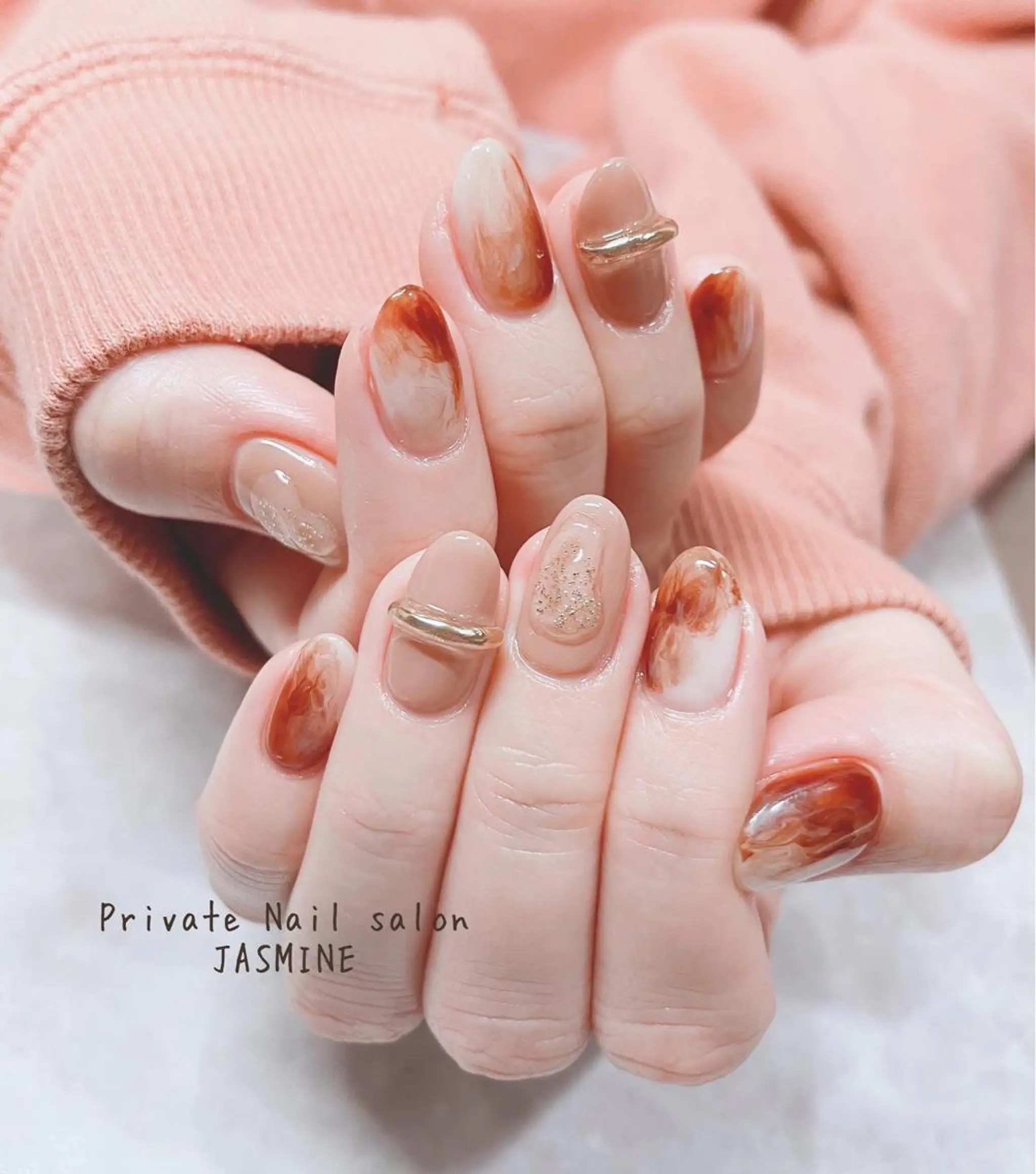 ネイル アートネイル クリアネイル ぷっくりネイル Nail salon JASMINEのネイルデザイン