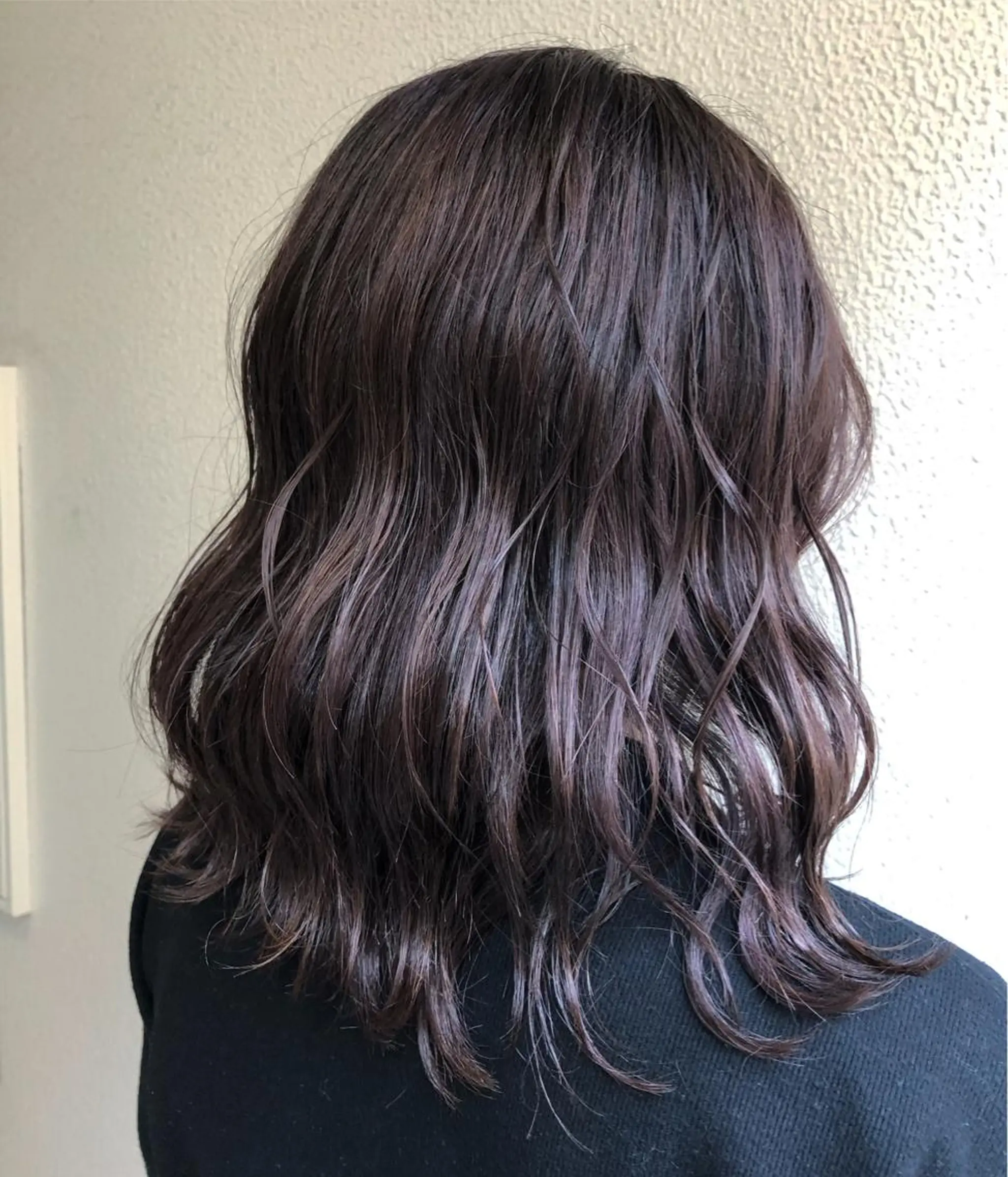 セミロング カラー グレージュ ラベンダーカラー ラベンダーグレージュ ラベンダーグレー カット ヘアカラー トリートメント くまがい みゆ【edge.】のヘアスタイル