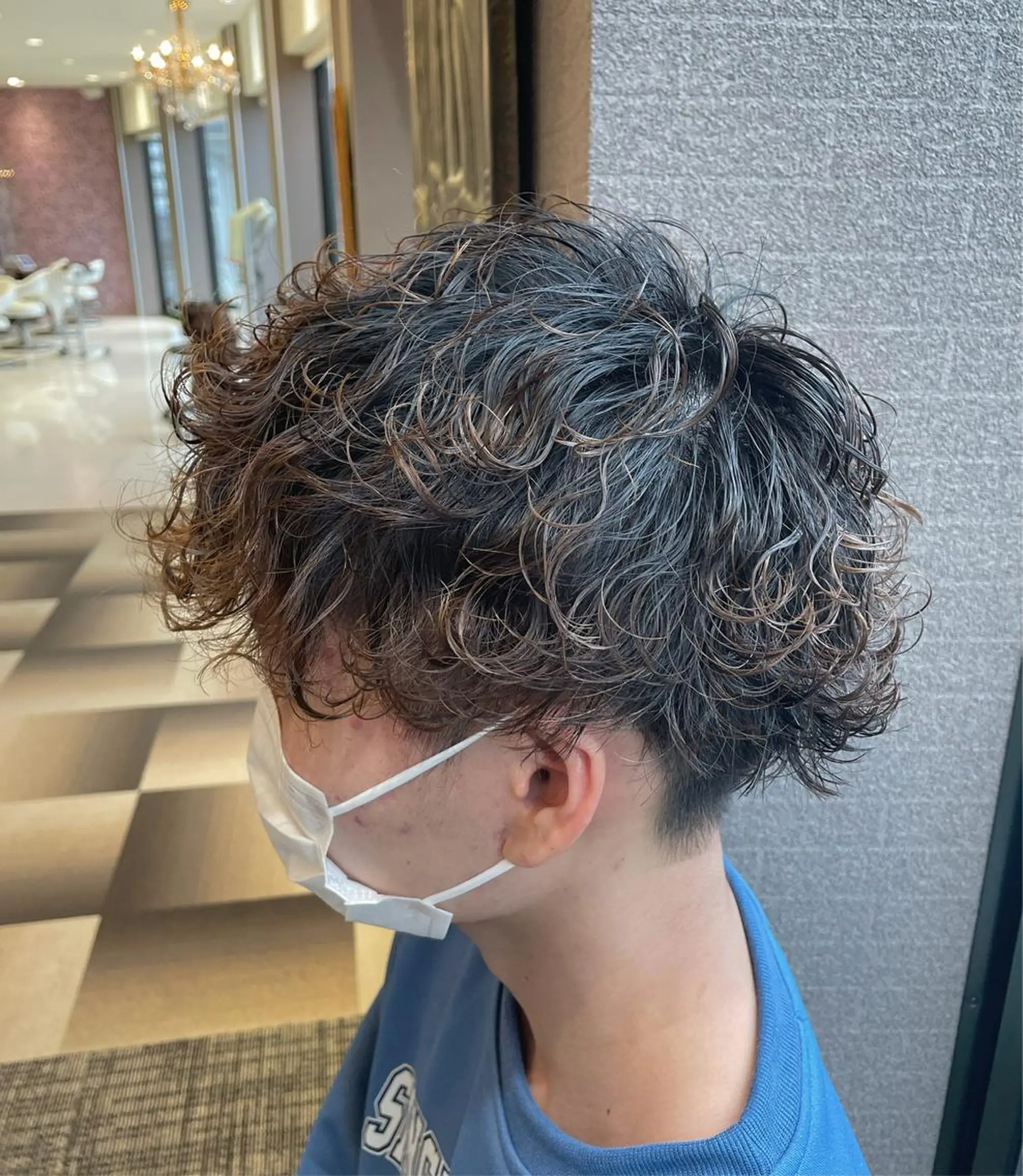 パーマ メンズ 竹田 京人のヘアスタイル