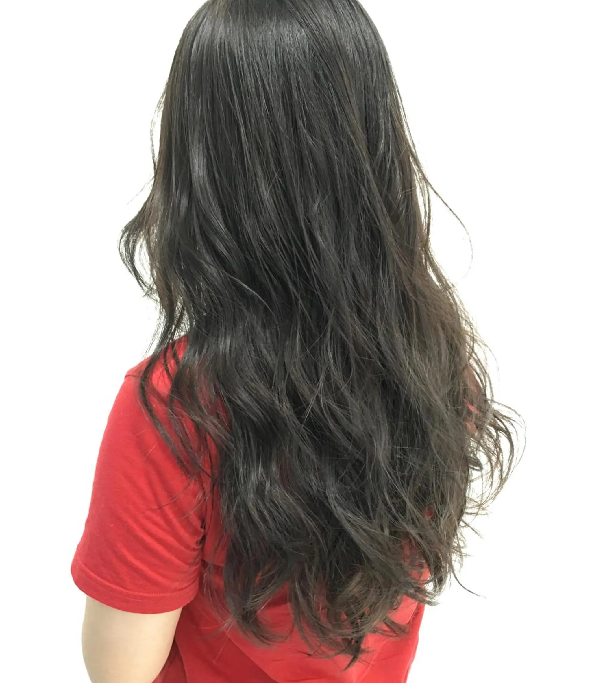 ロング カラー アッシュ アッシュグレー イルミナカラー 脱！黒髪 ダブルカラー【上野】のヘアスタイル