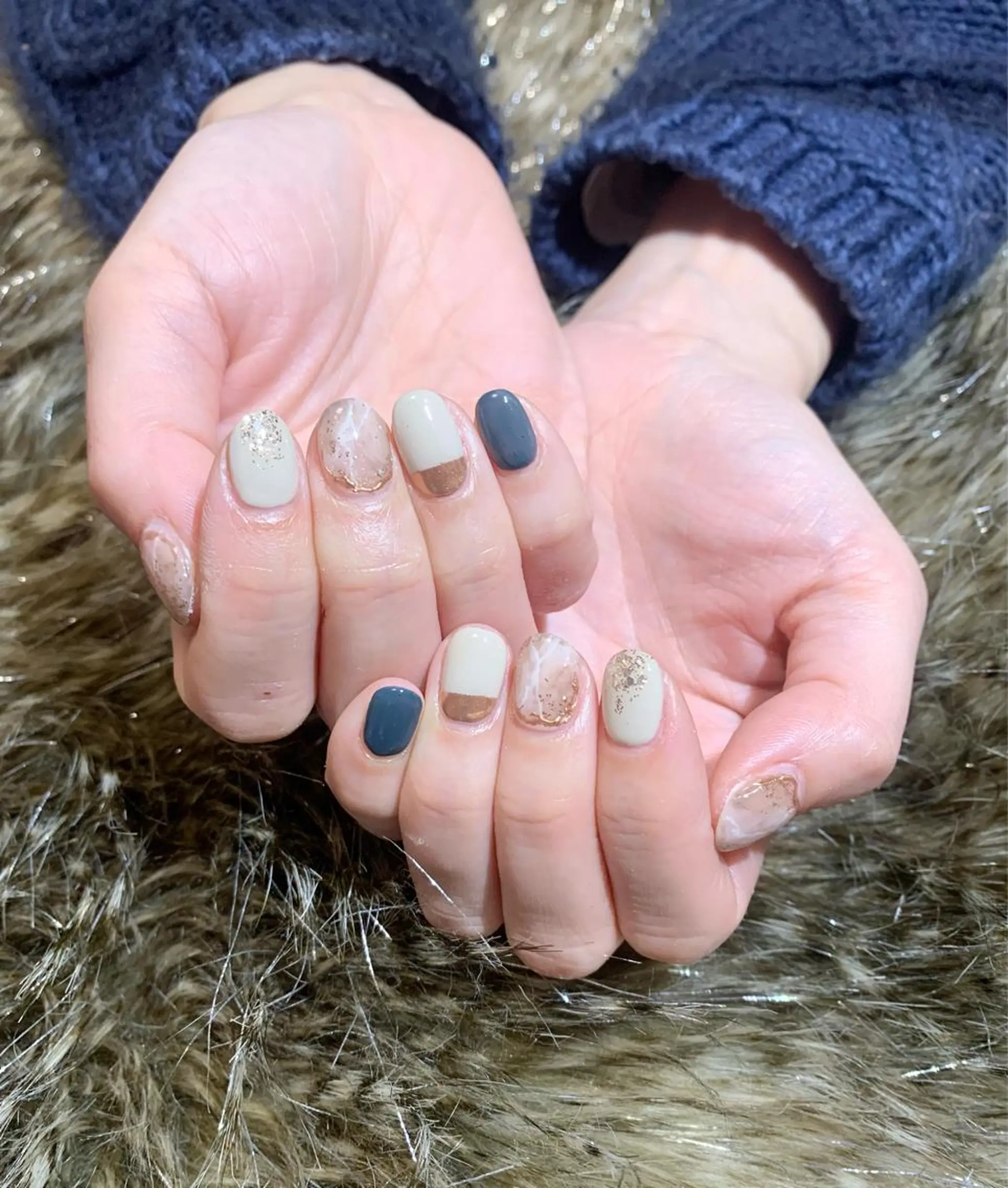 ネイル フットネイル 🌙都岡 ムーンネイルのネイルデザイン