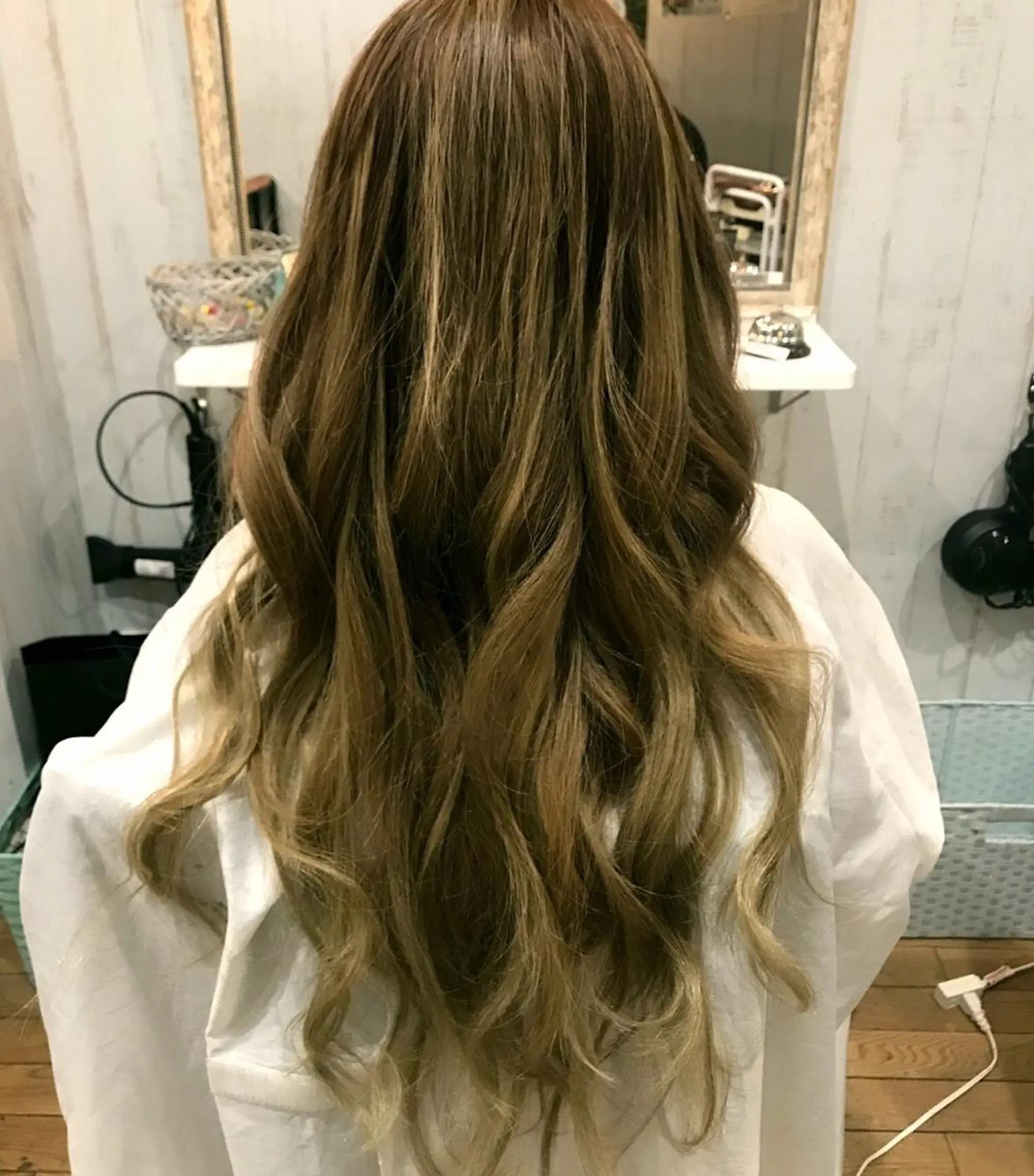 ロング カラー チビ編み込みエクステ シールEXどぅ〜すのヘアスタイル
