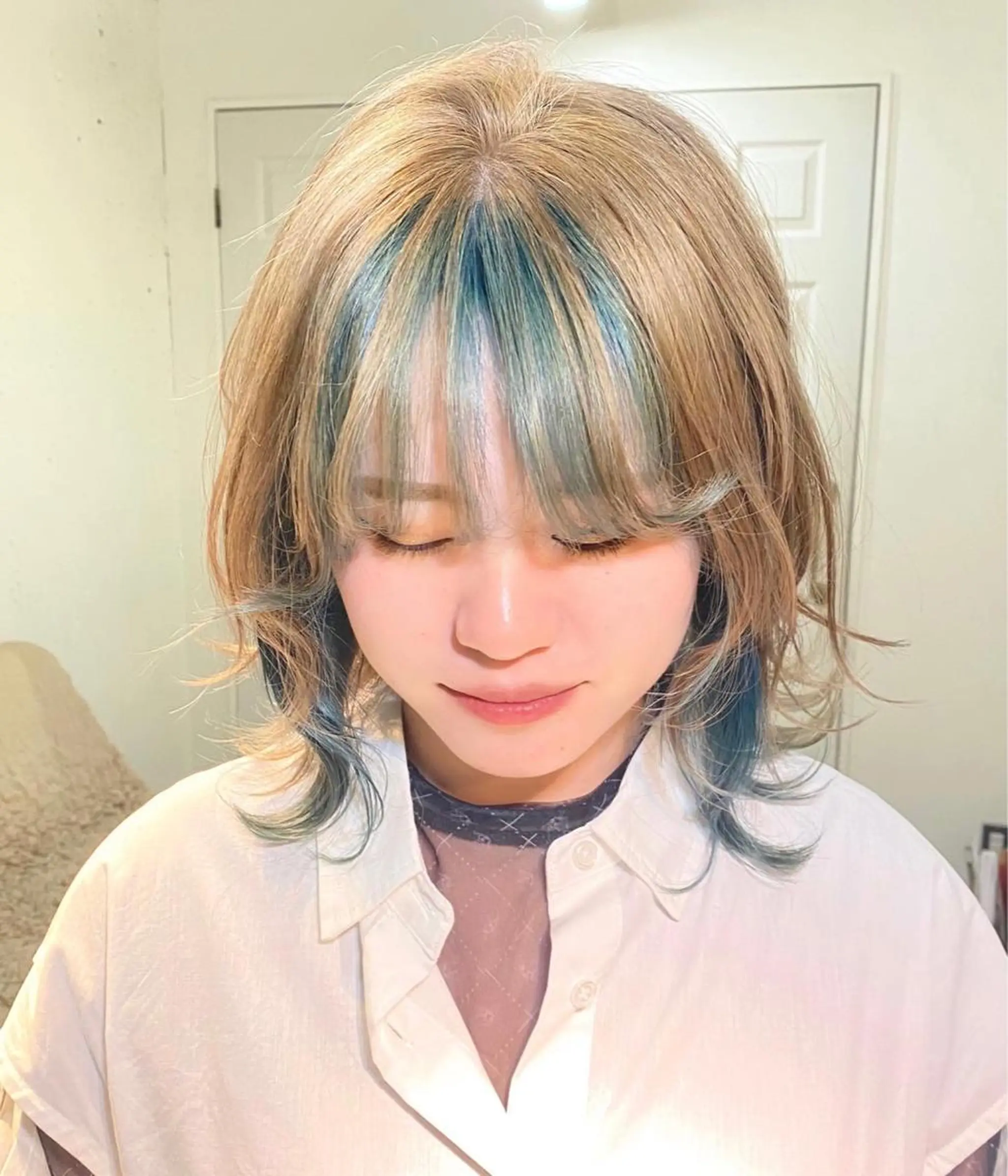 ミディアム カラー longtemps所属・竹内 柚子のヘアスタイル