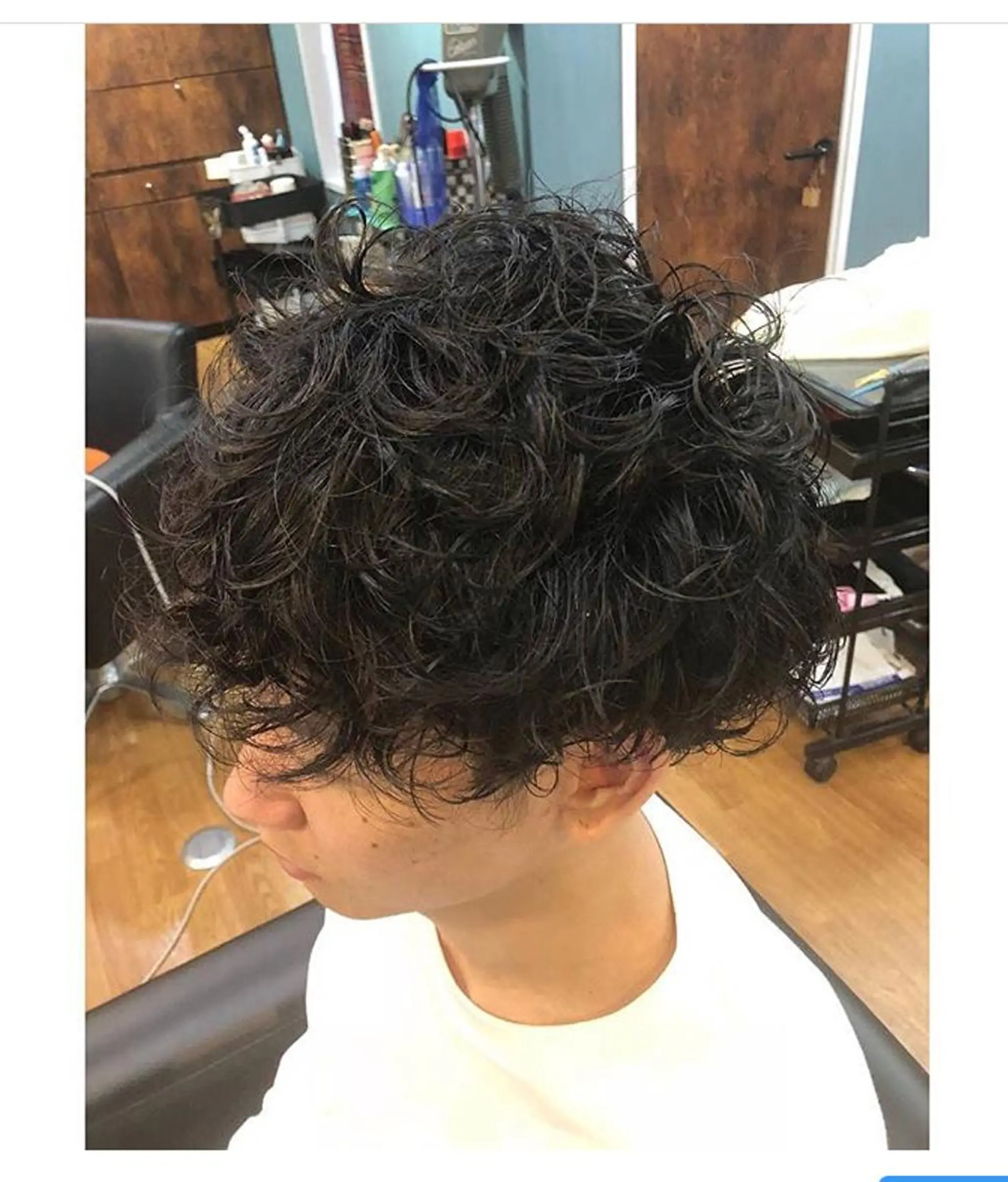 ミディアム パーマ メンズ アンザキ シュンのその他イメージ