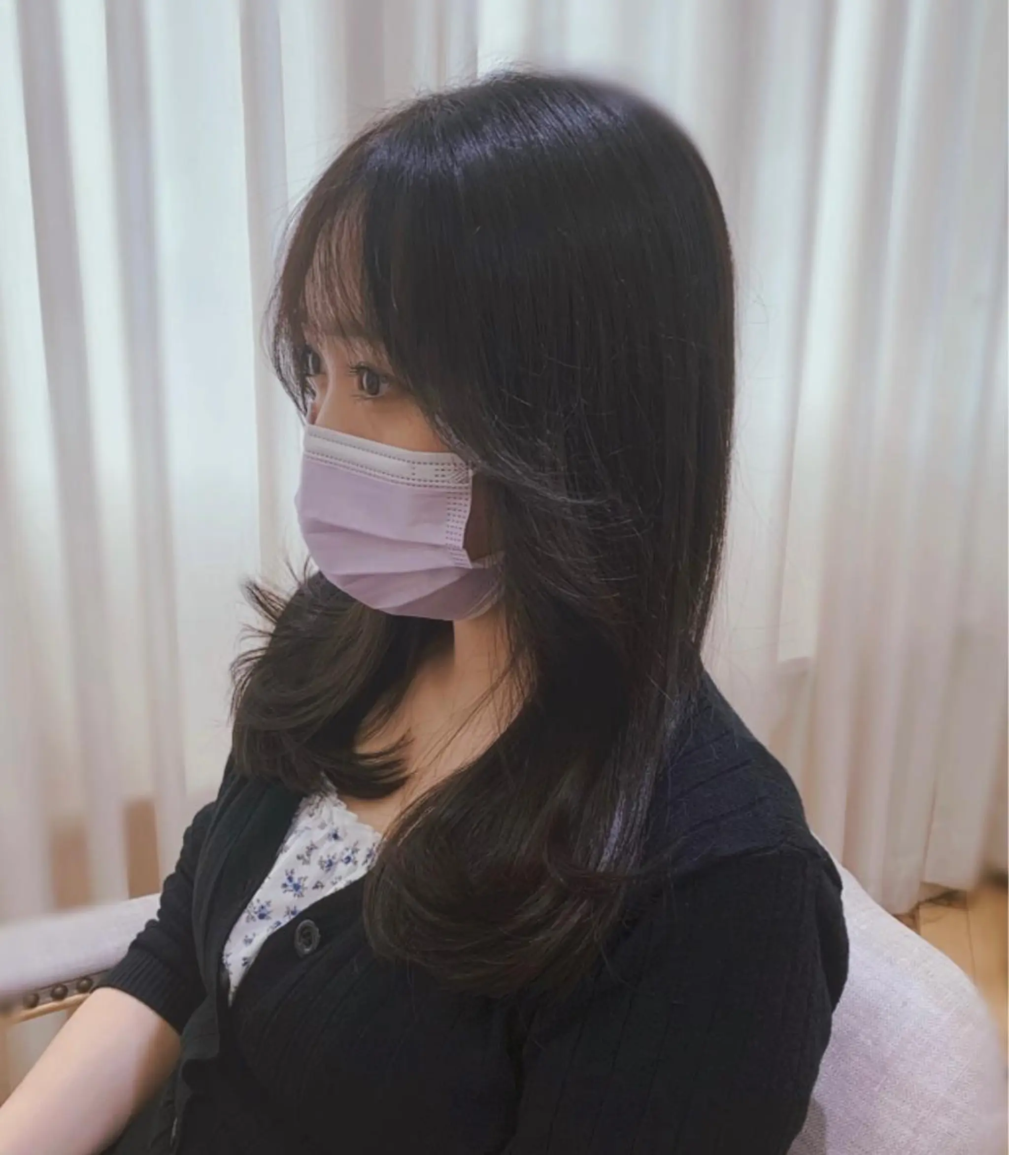 ミディアム レイヤーカット 大人韓国ヘア🎀 しょうこLuanaのヘアスタイル