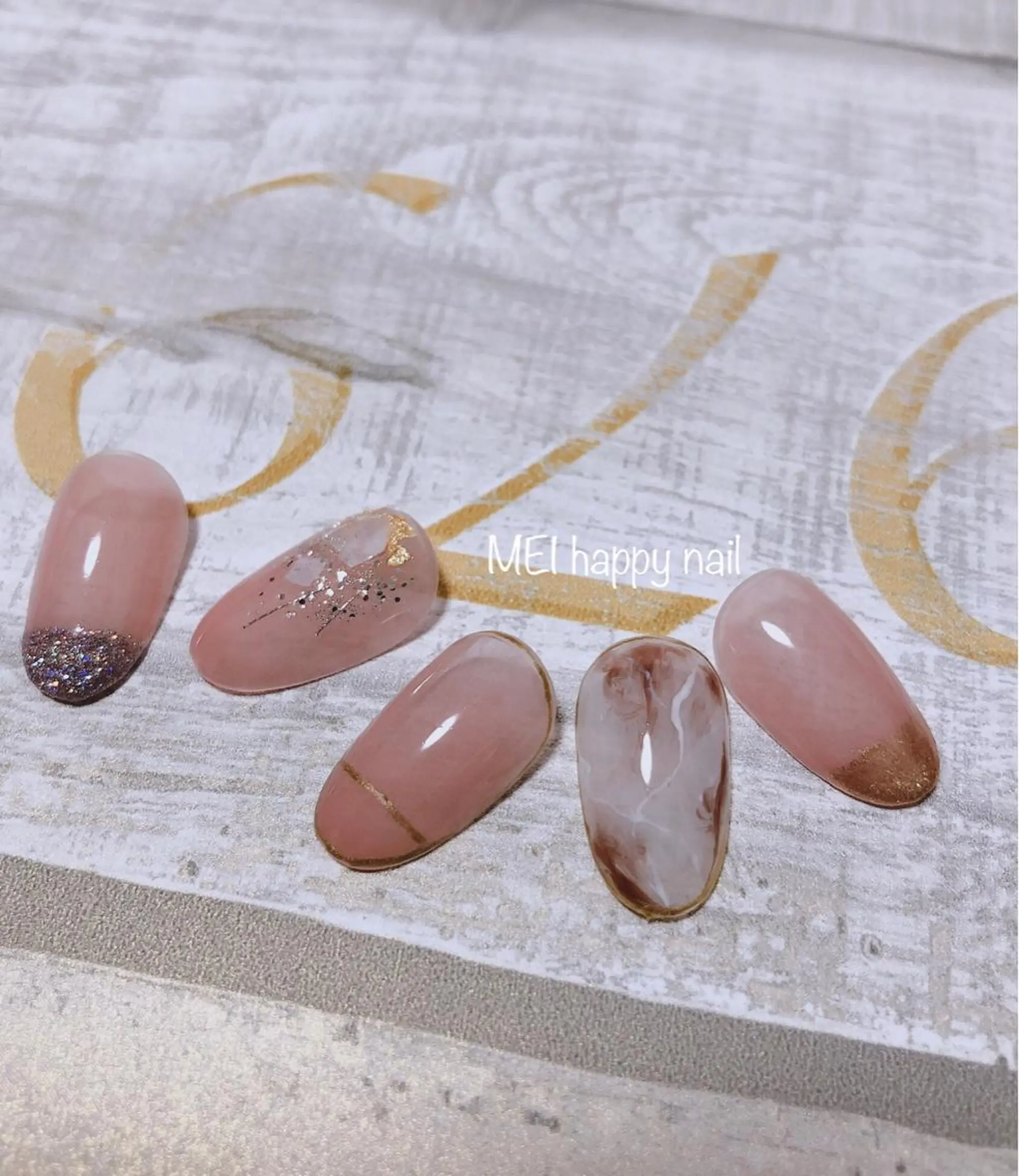 ネイル 北浦和 自爪育成ケアのネイルデザイン