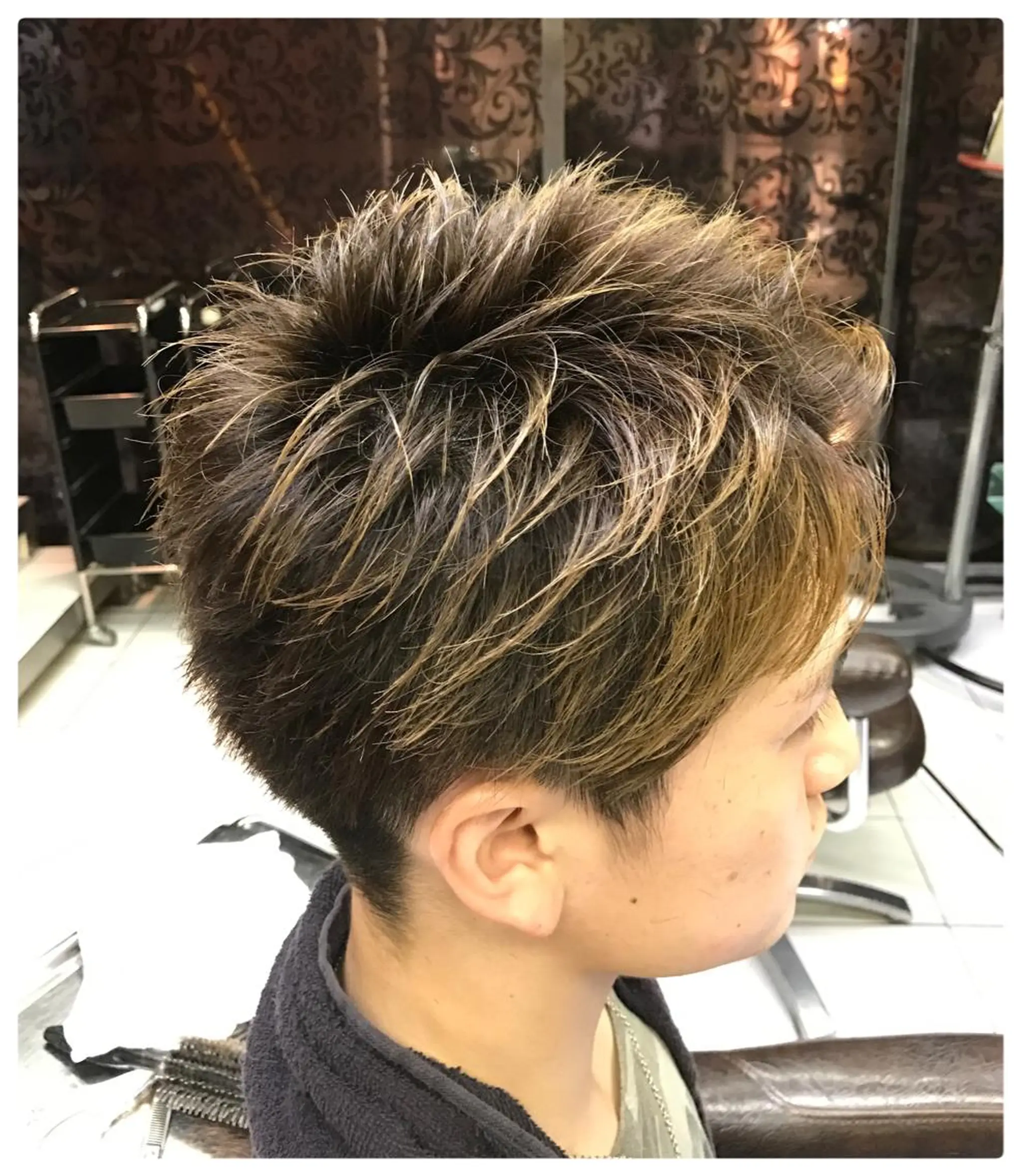 ショート メンズ アップバング ショートヘア 中川 拓弥のヘアスタイル