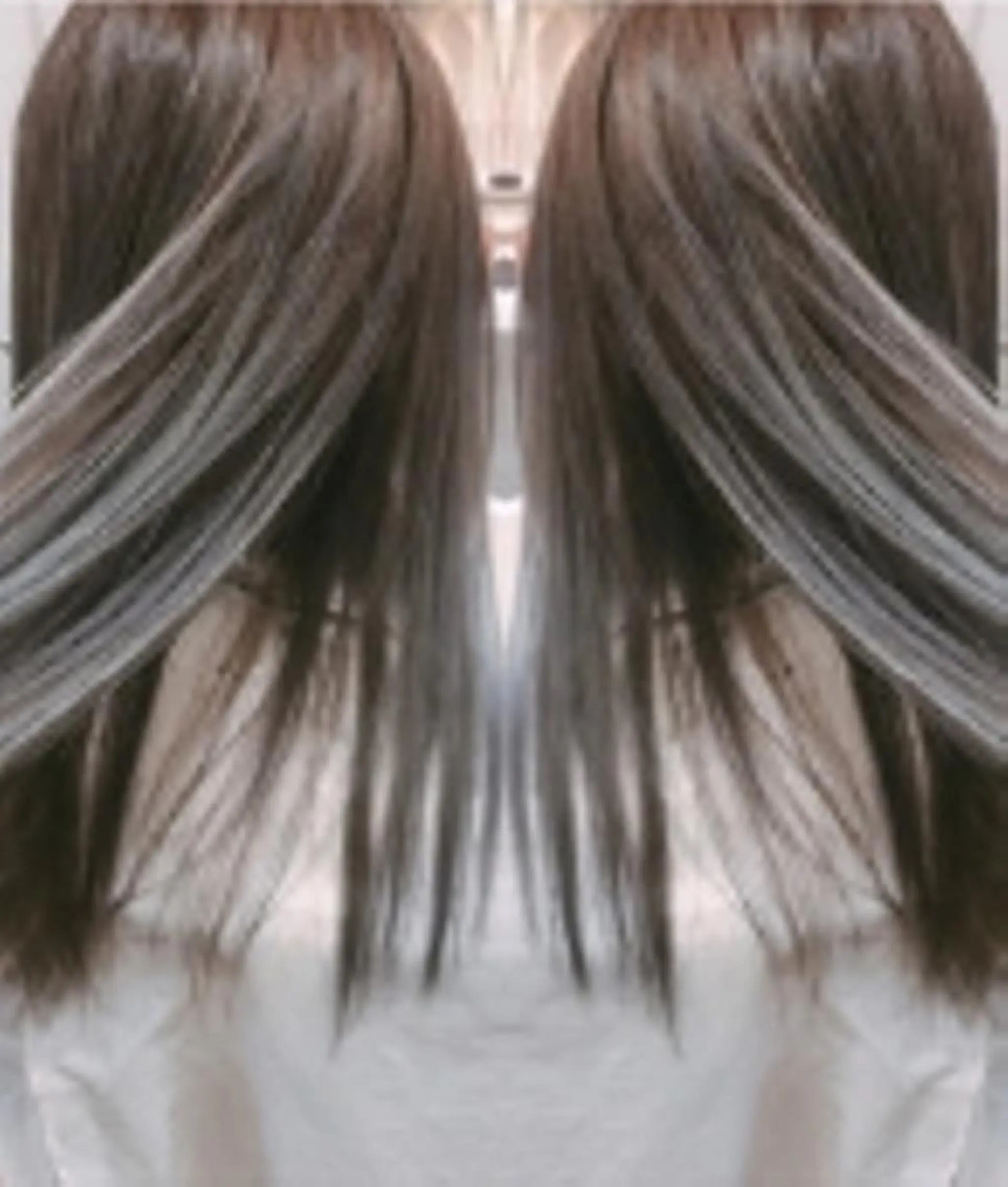 ロング カラー パーマ ヘアアレンジ チビ編み込みエクステ シールEXどぅ〜すのヘアスタイル