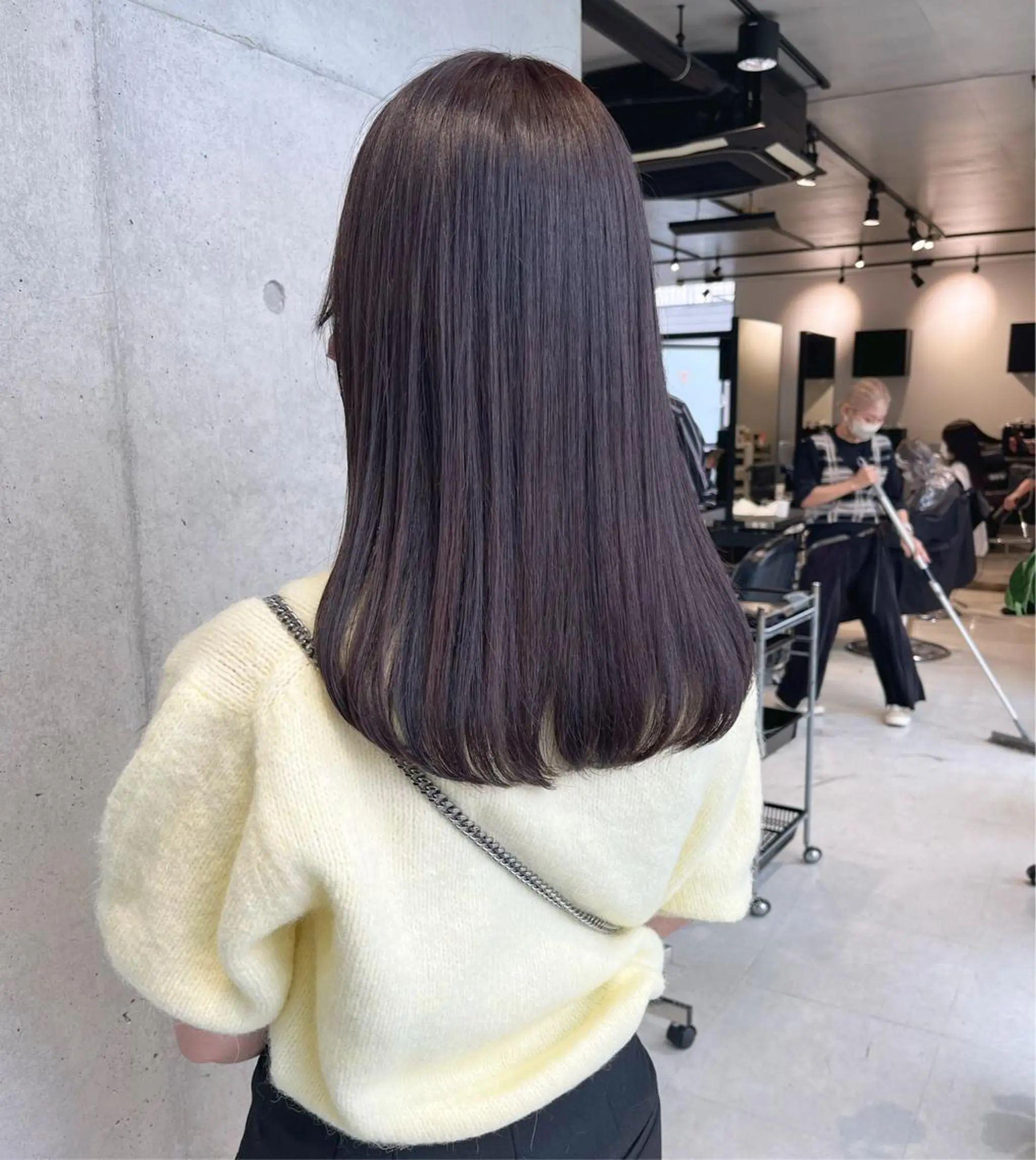 ロング カラー カット ヘアカラー トリートメント ヘッドスパ ヘアセット 透明感/オリーブ/ グレージュ/YUKAのヘアスタイル